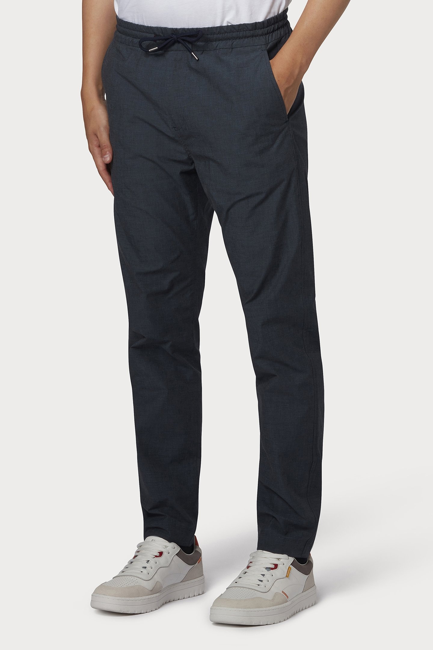 DRAWSTRING TROUSER PETROL BLUE 1