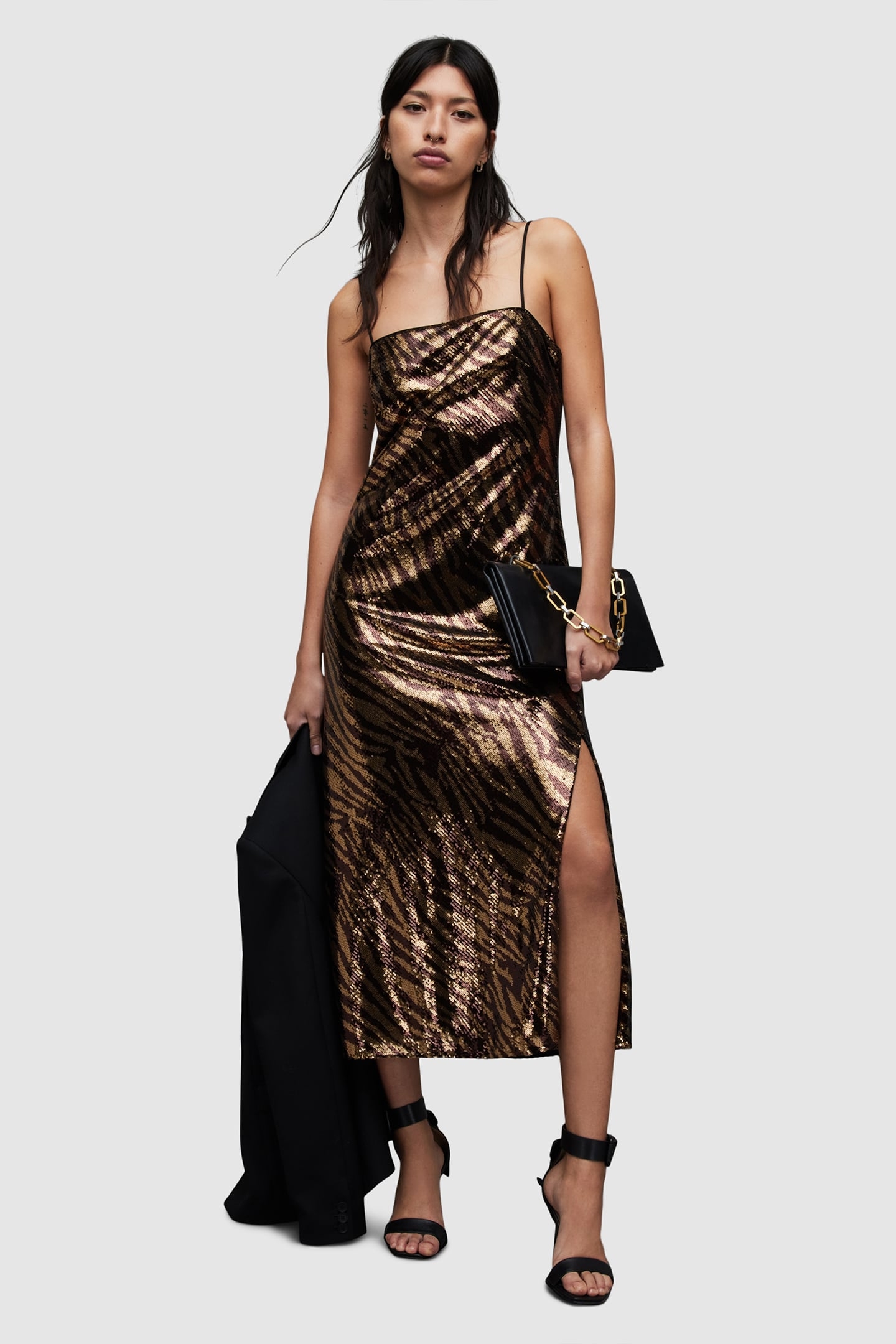 BONNIE TIGER DRESS GOLD/BLACK 3