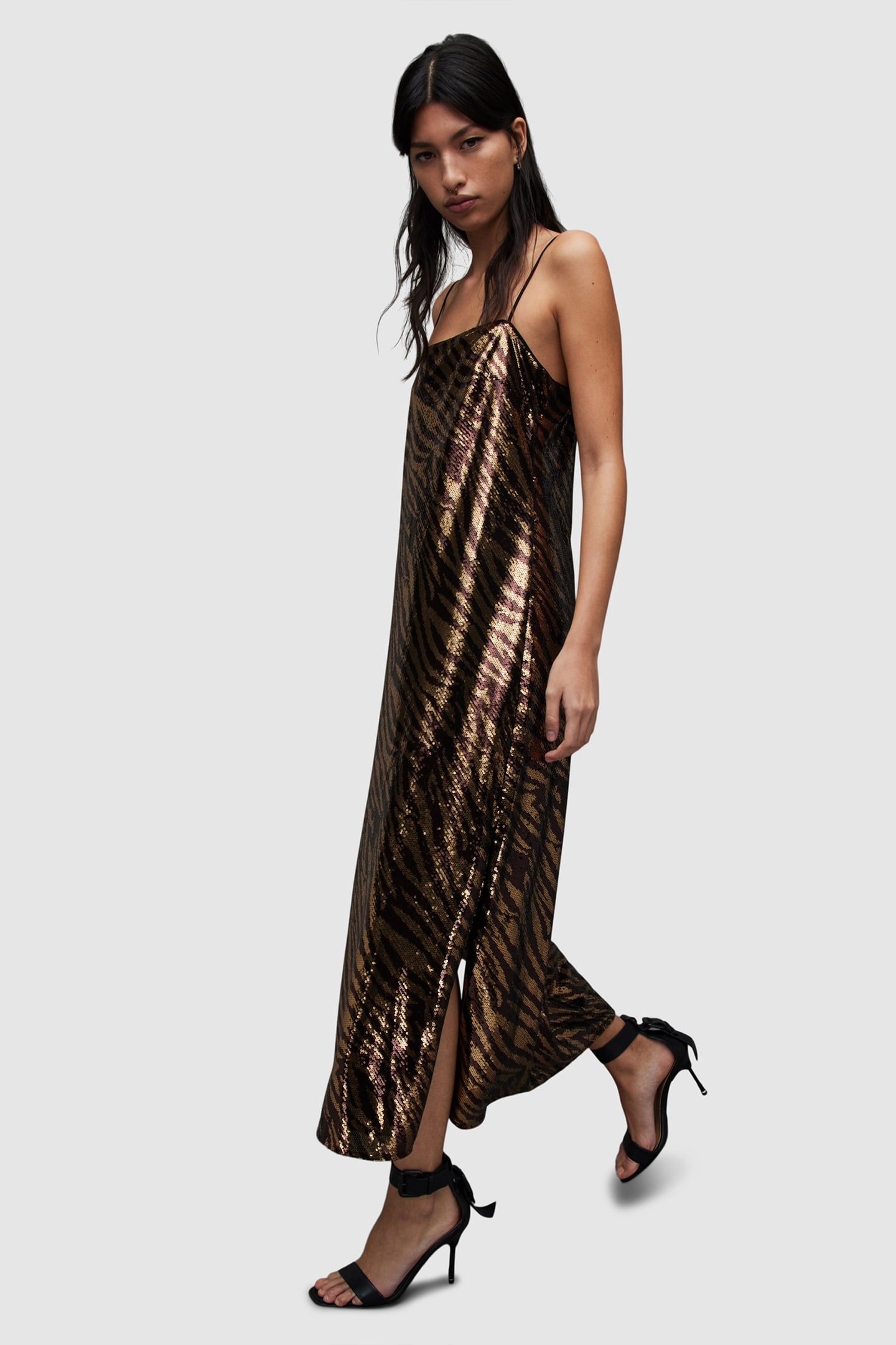 BONNIE TIGER DRESS GOLD/BLACK 6