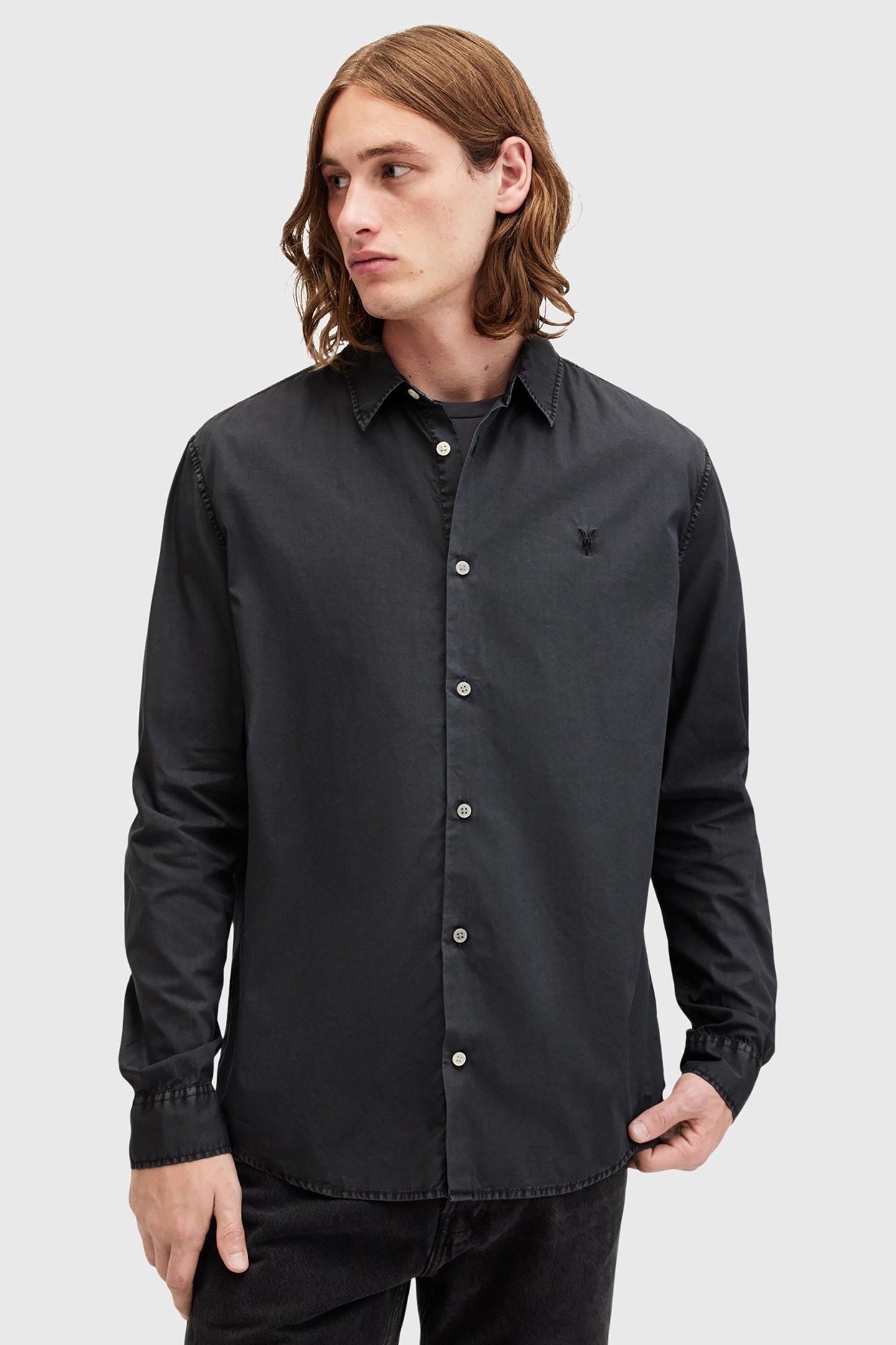 TAHOE LS SHIRT WASHED BLACK 1
