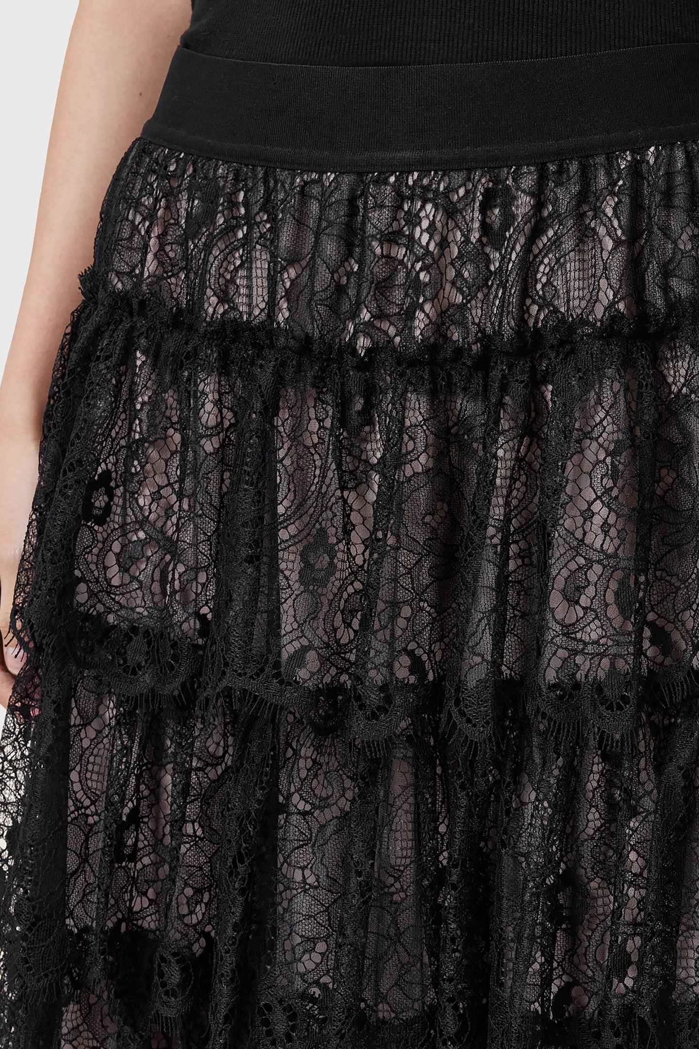 RORY LACE MAXI SKIRT BLACK 7