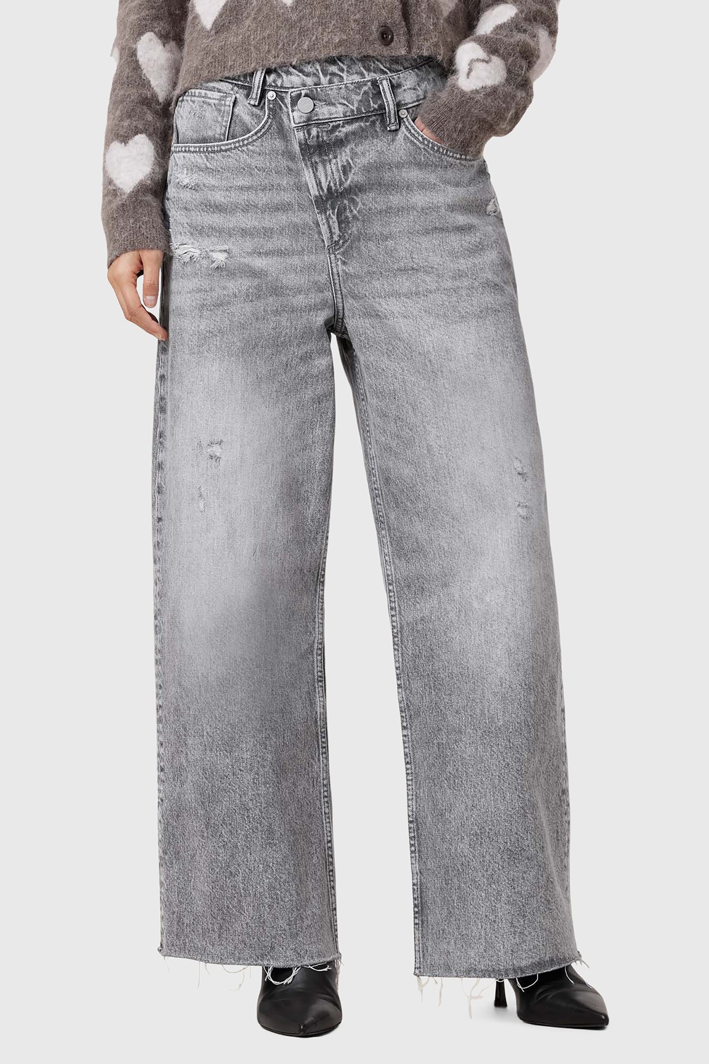 AKI CROSSOVER JEAN WASHED GREY 1