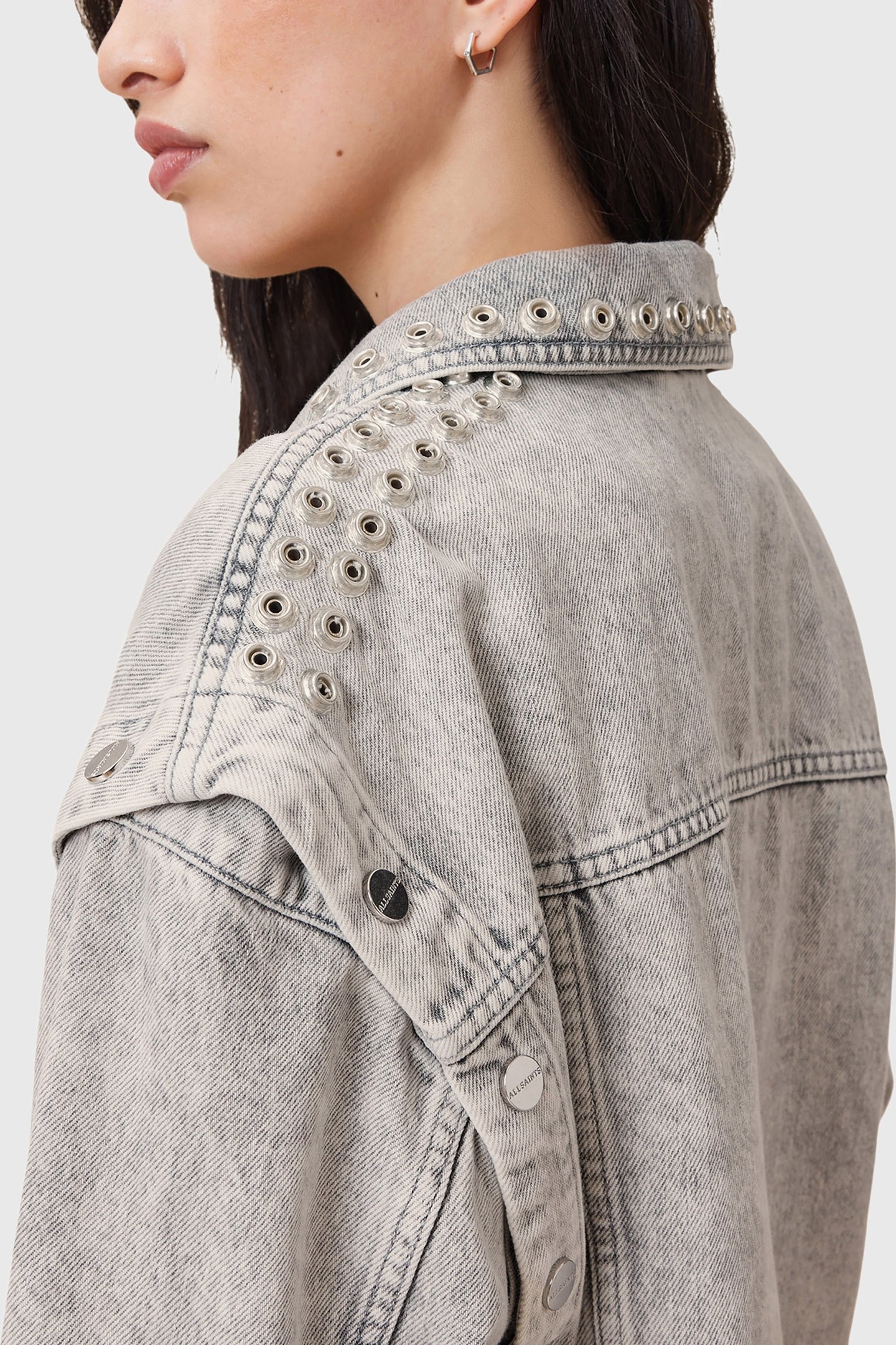 CHLO STUD JACKET WASHED GREY 8