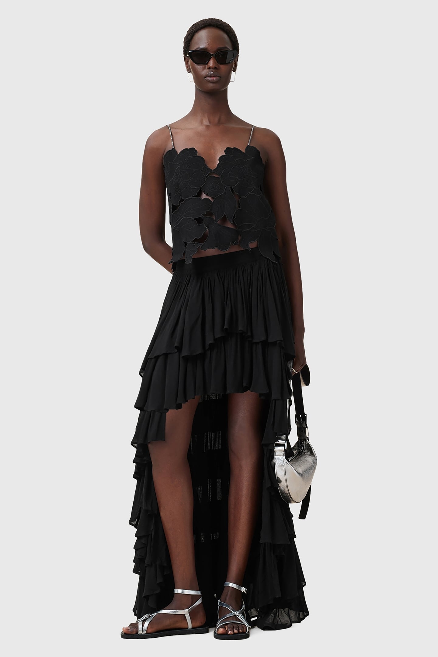 FLORA EMB TOP BLACK 6