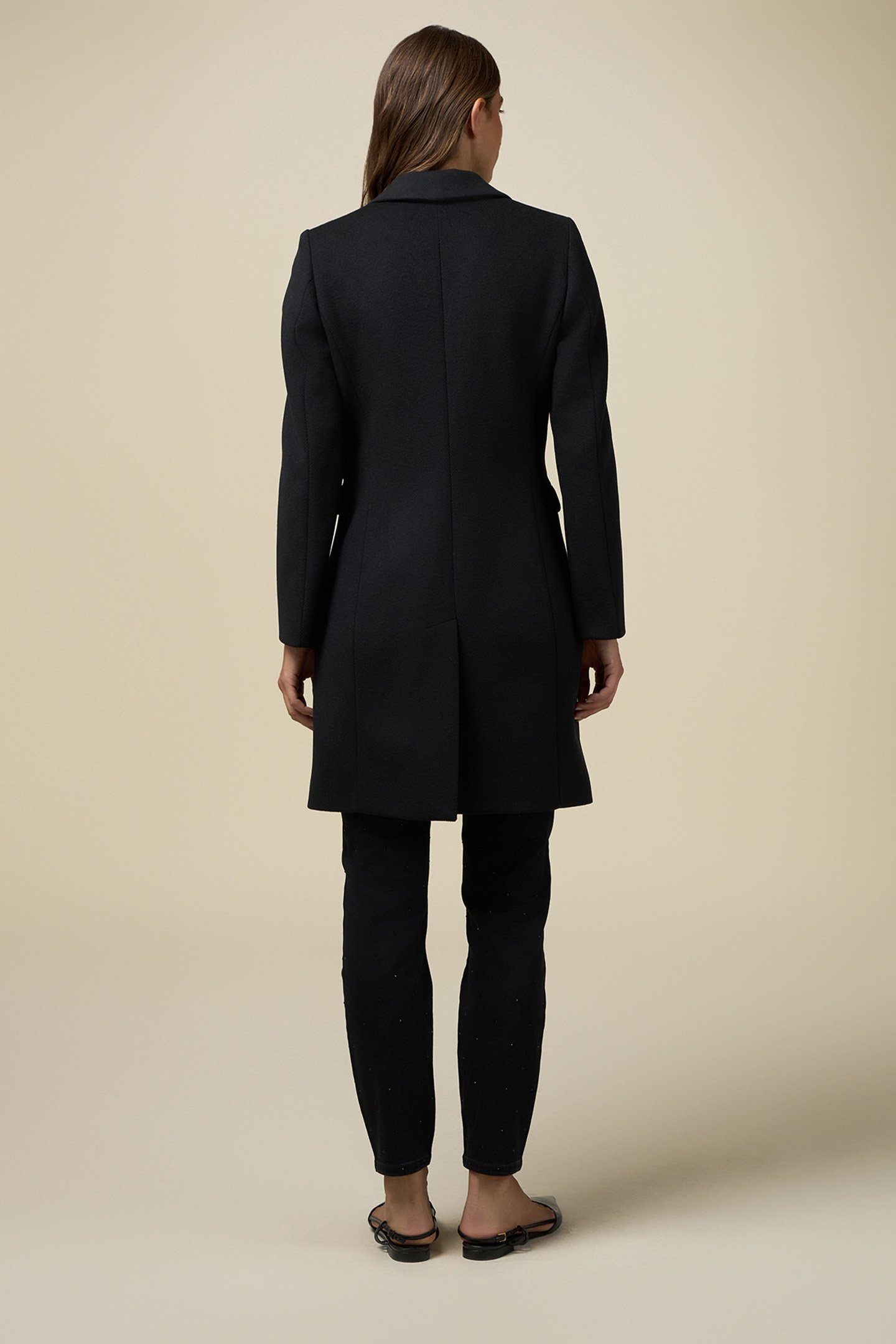 SINGLE-BREASTED COAT WITH POCKETS BLACK 2