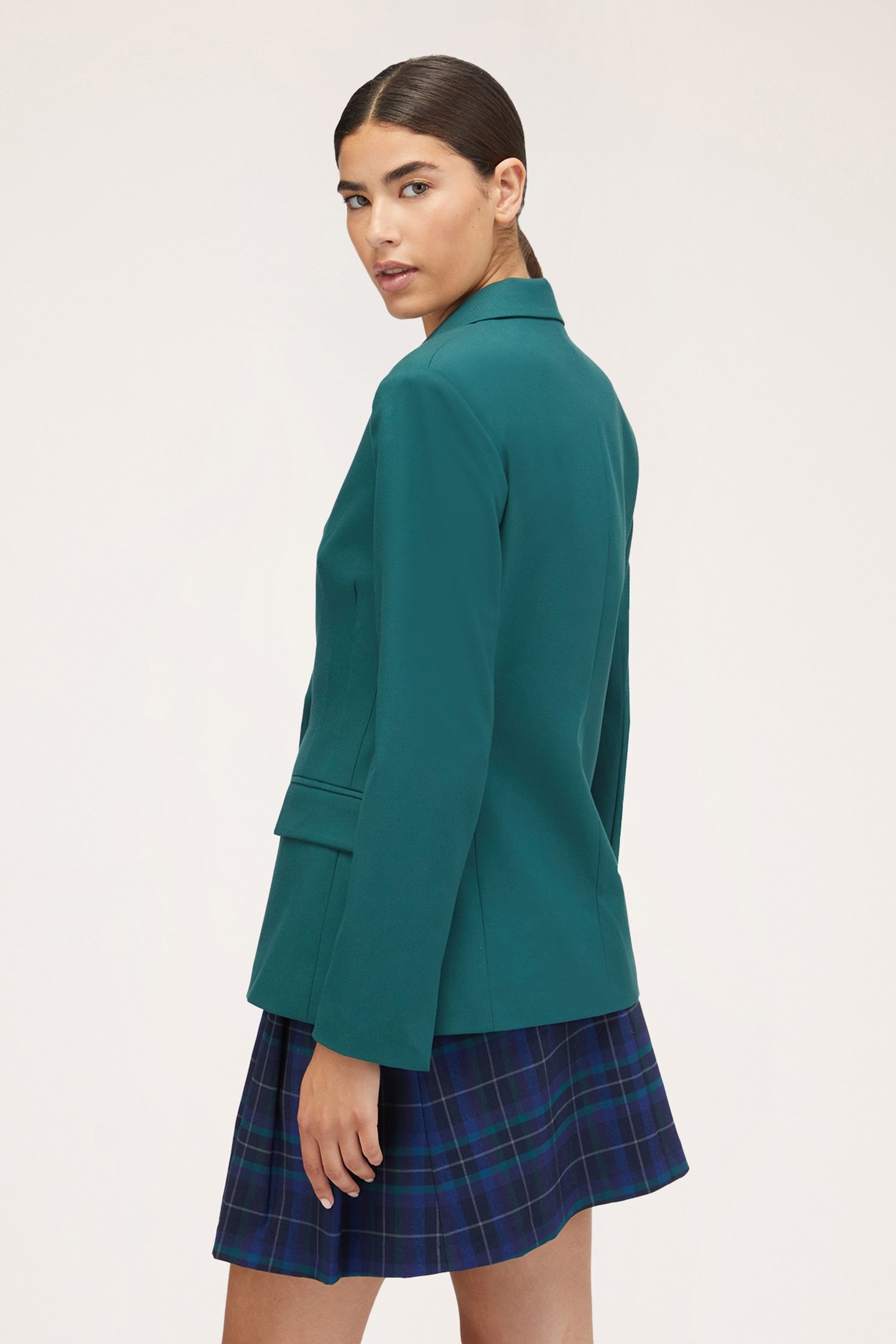 SINGLE-BREASTED POLYVISCOSE JACKET GREEN 2