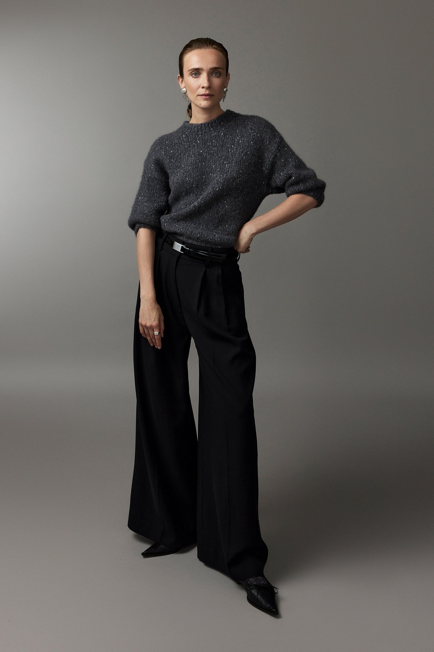 NICOLE PULLOVER MID GREY 2