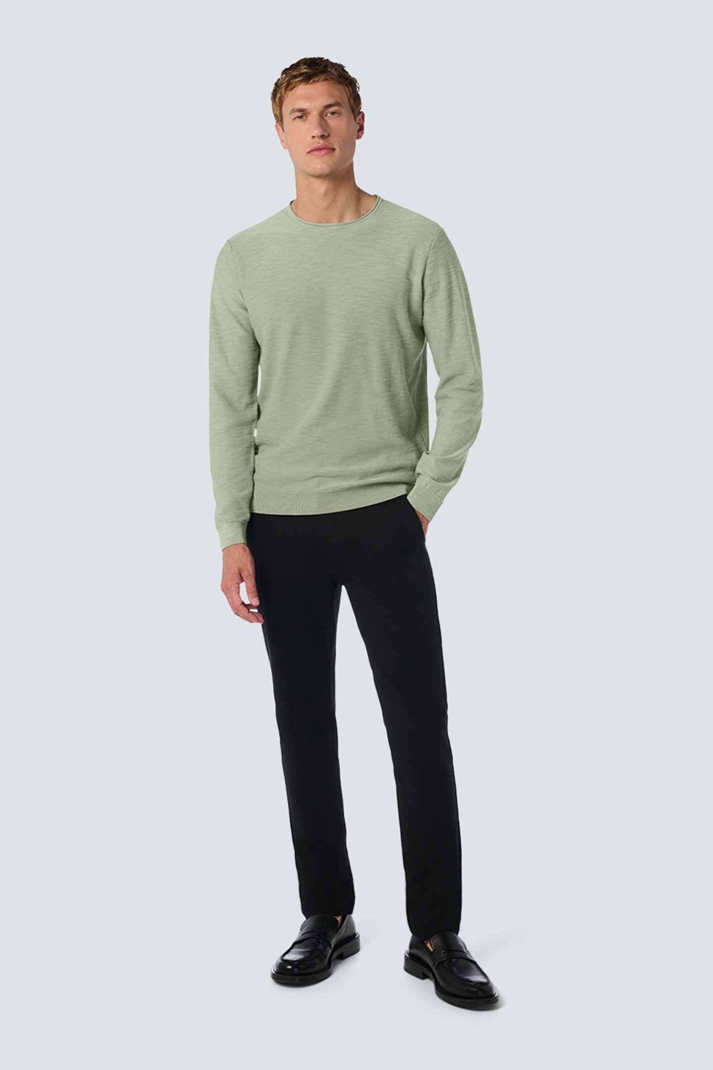 PULLOVER CREWNECK GARMENT DYED + STONE WASHED SMOKE 3