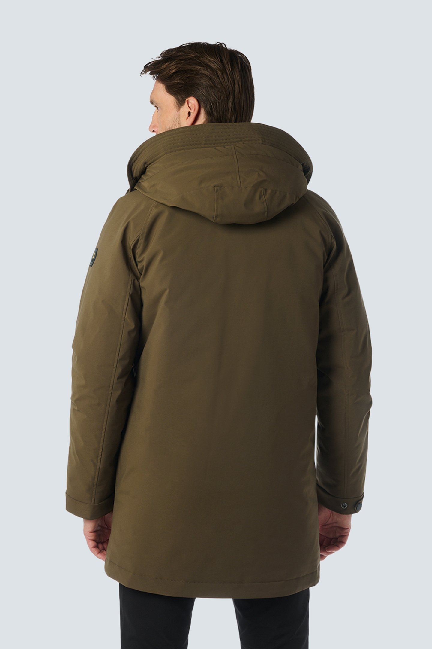 JACKET LONG FIT HOODED TAUPE 2