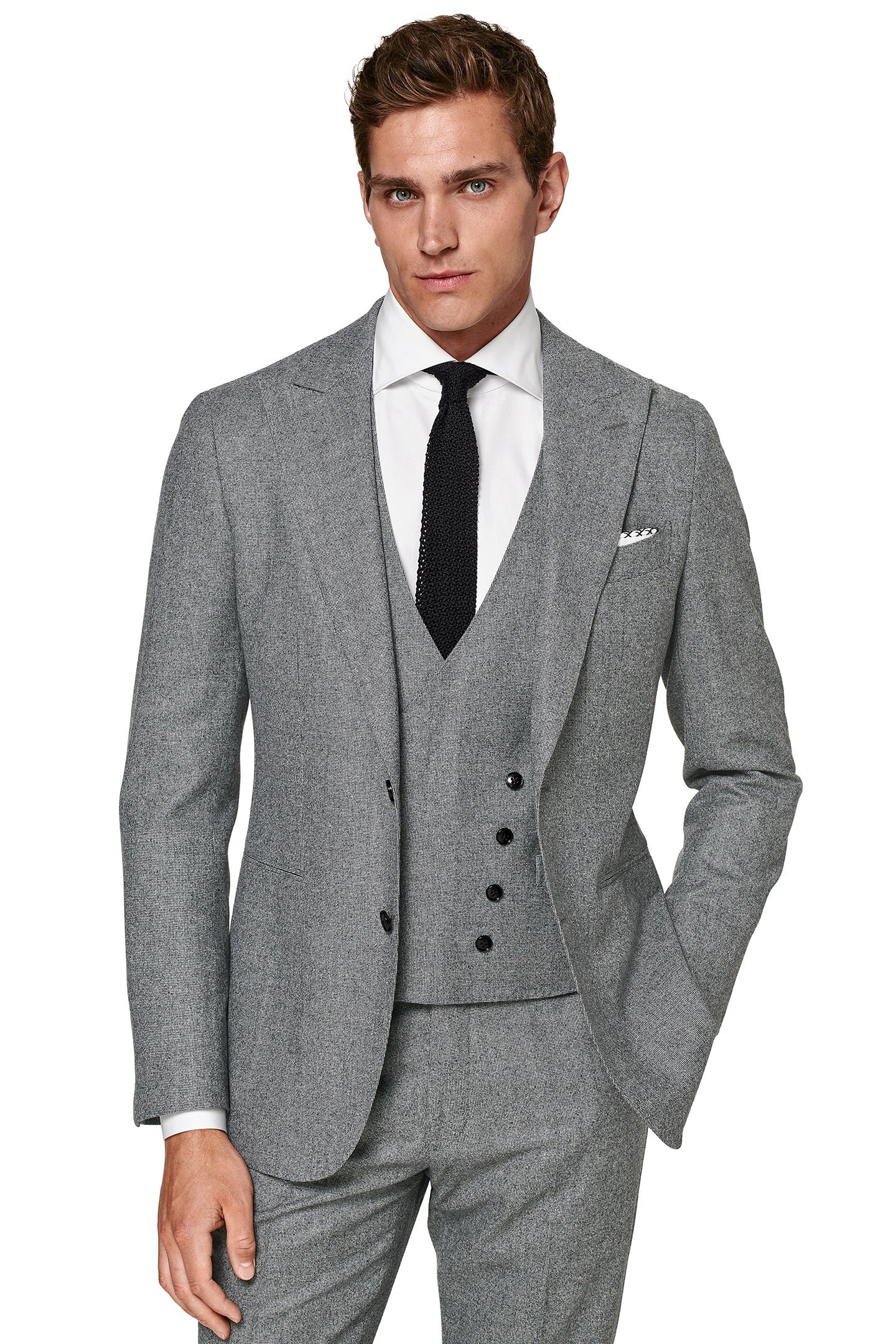 SUIT MID GREY PURE WOOL S120 MID GREY 1