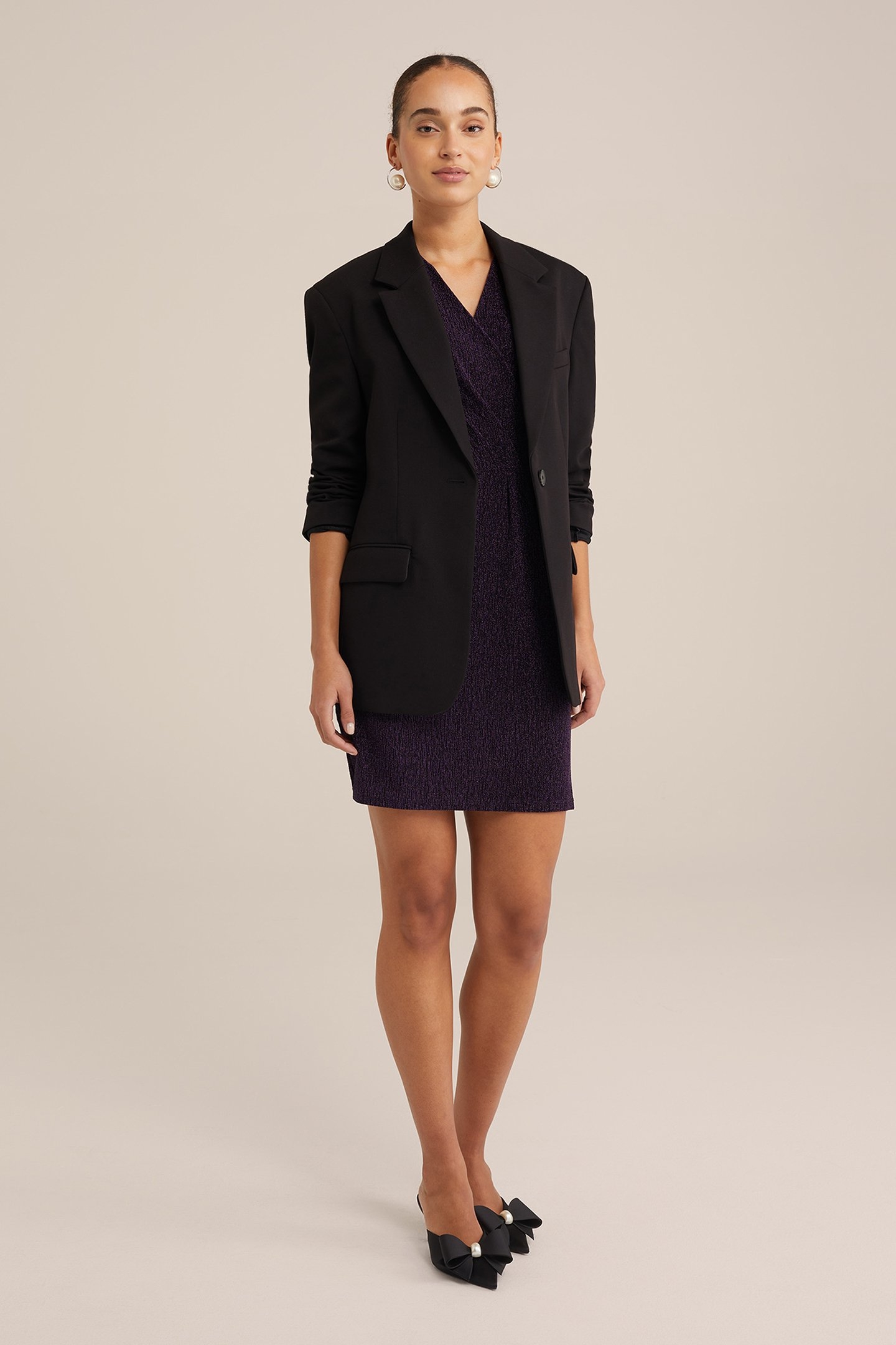 DRESS MID LENGTH DARK PURPLE 4