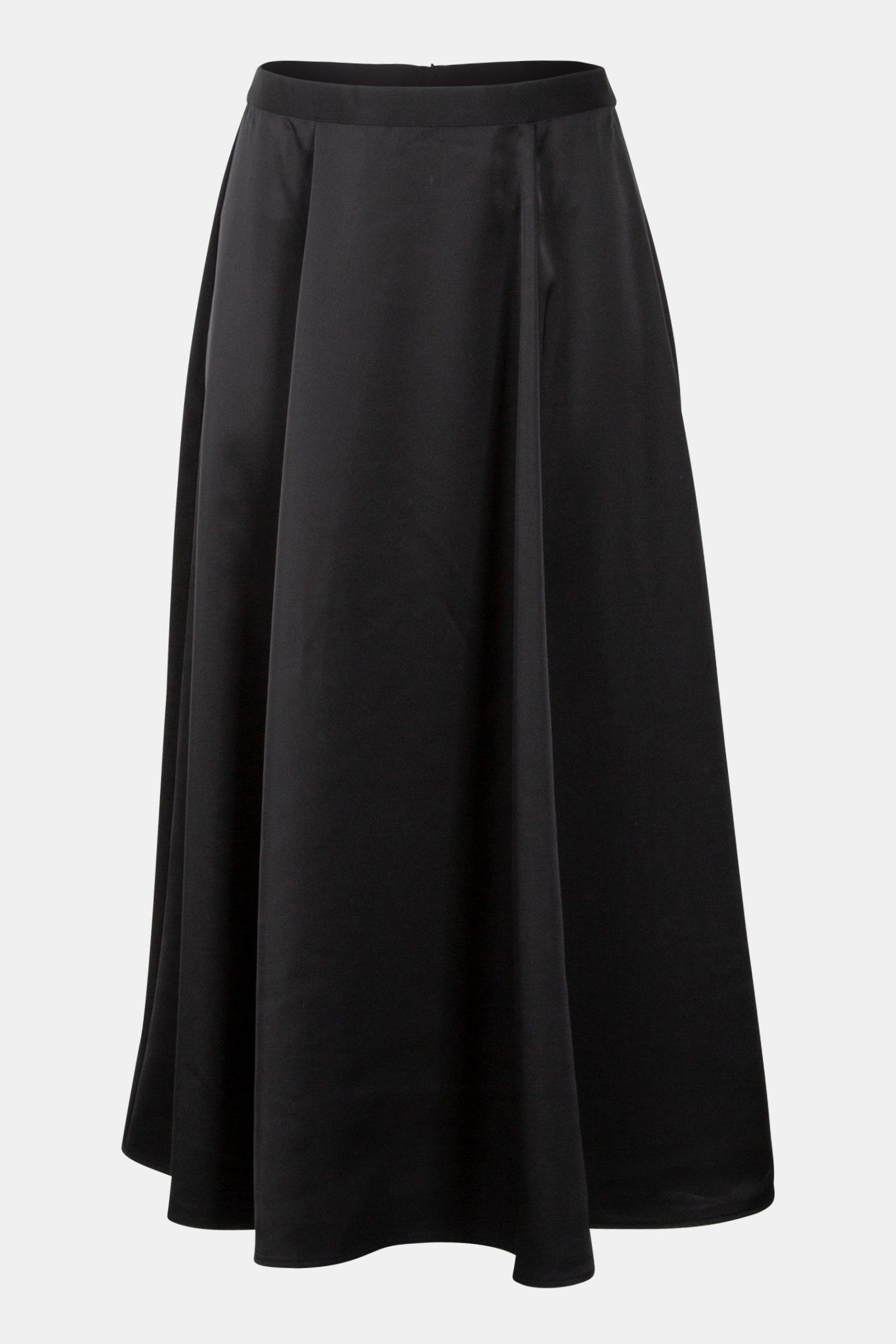 JAROD - BLACK SATIN MIDI SKIRT 4