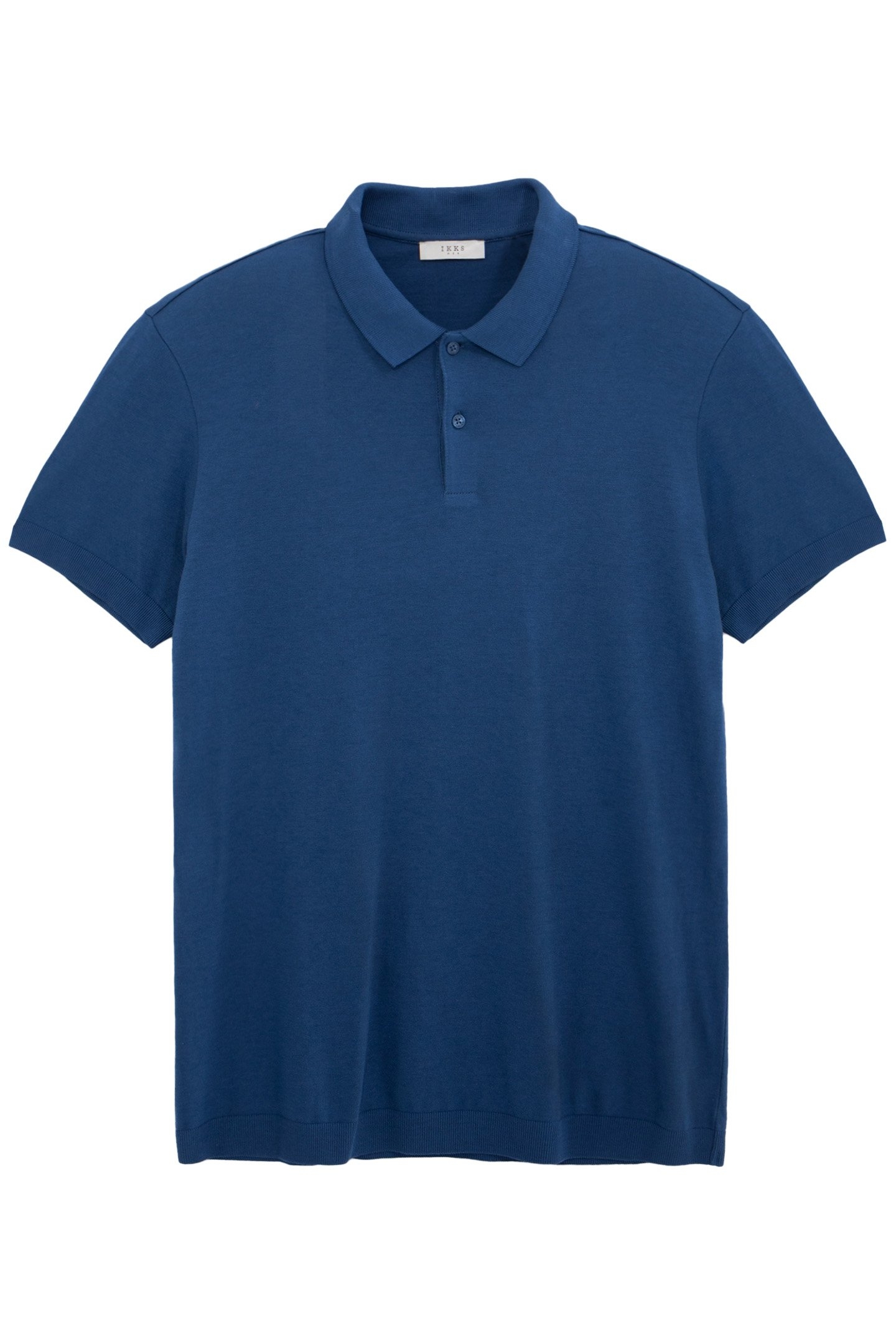 COBALT COTTON MODAL POLO SHIRT BLUE 4