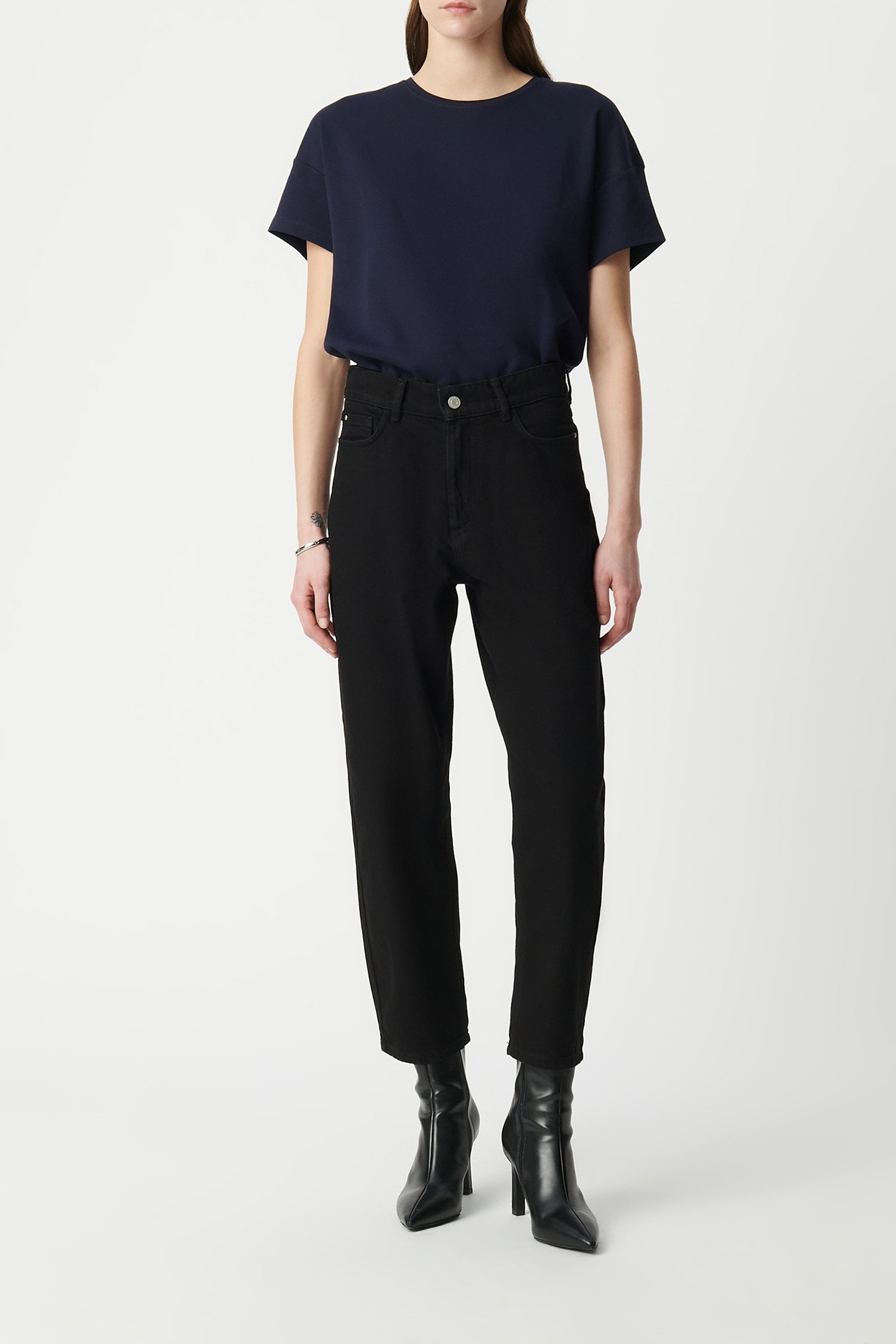 7/8TH STRAIGHT BLACK JEANS BLACK 4