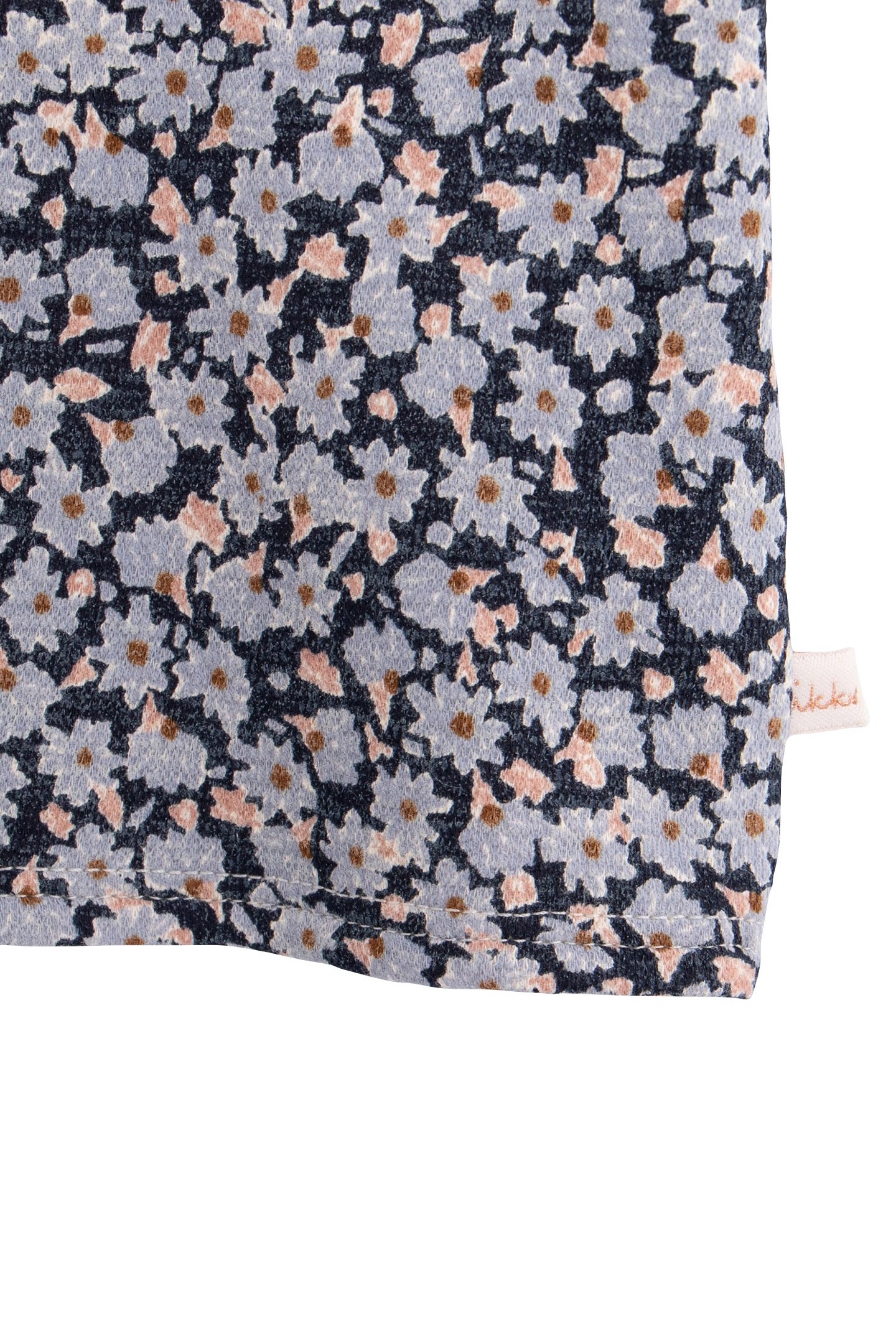 BABY GIRL'S BLUE ORGANIC COTTON DRESS WITH LAVENDER PRINT 4