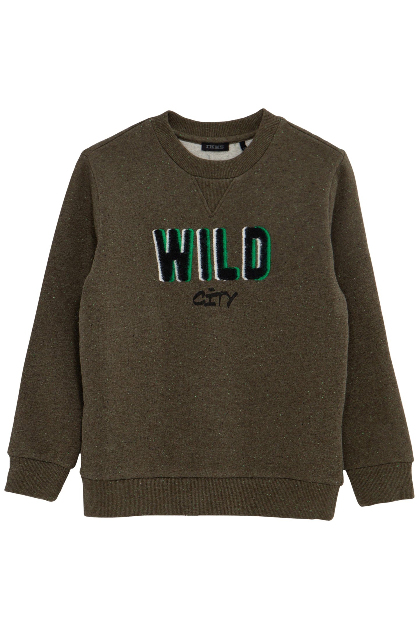 SWEAT KHAKI TYPO PUNCH NEEDLE EFFECT BOY 1