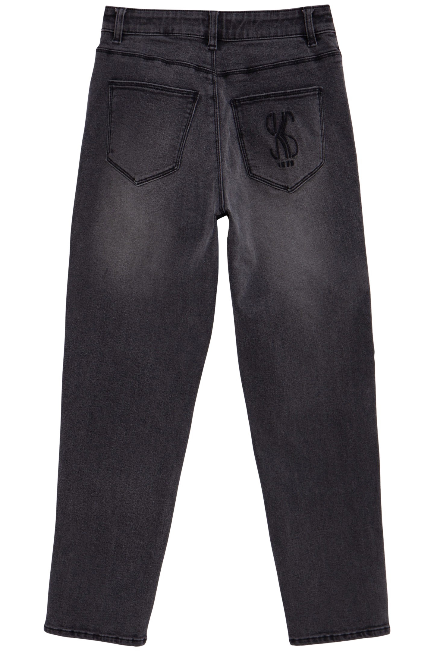 GIRL'S MOM GREY STUDDED JEANS 2