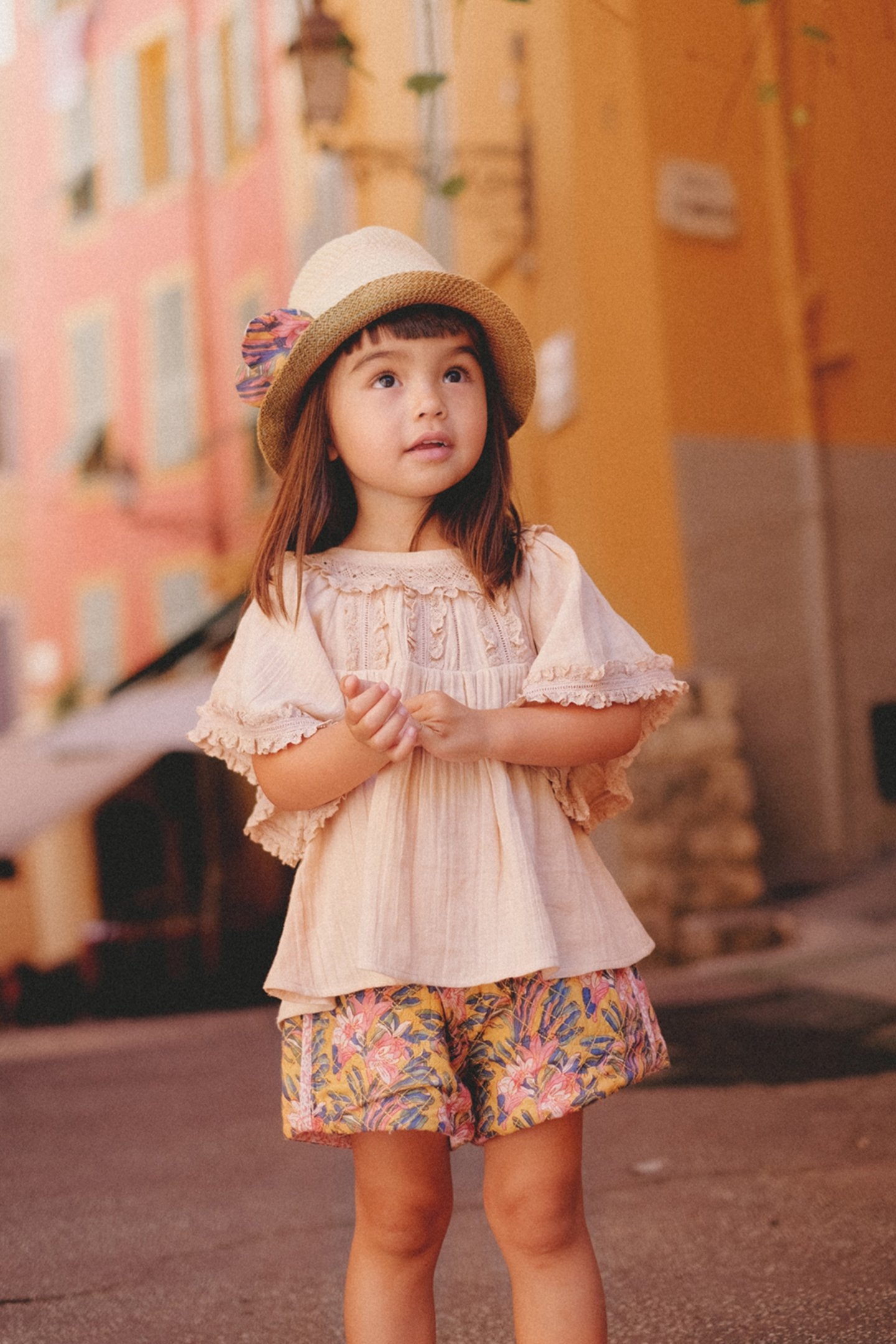 SHORTS AMBROISE HONEY FLOWER / STAMP 1