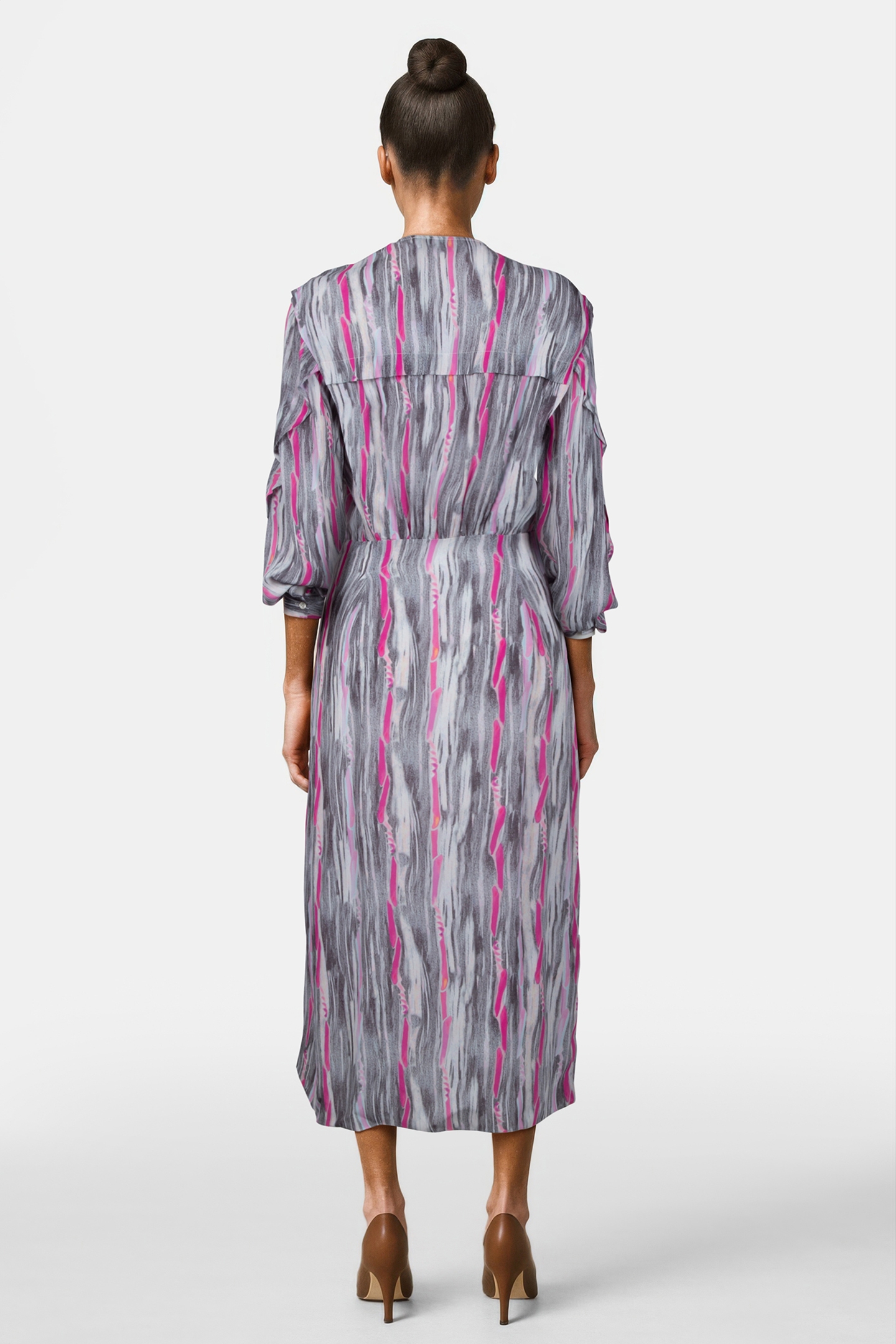 INIAM DRESS GREY/PINK 2