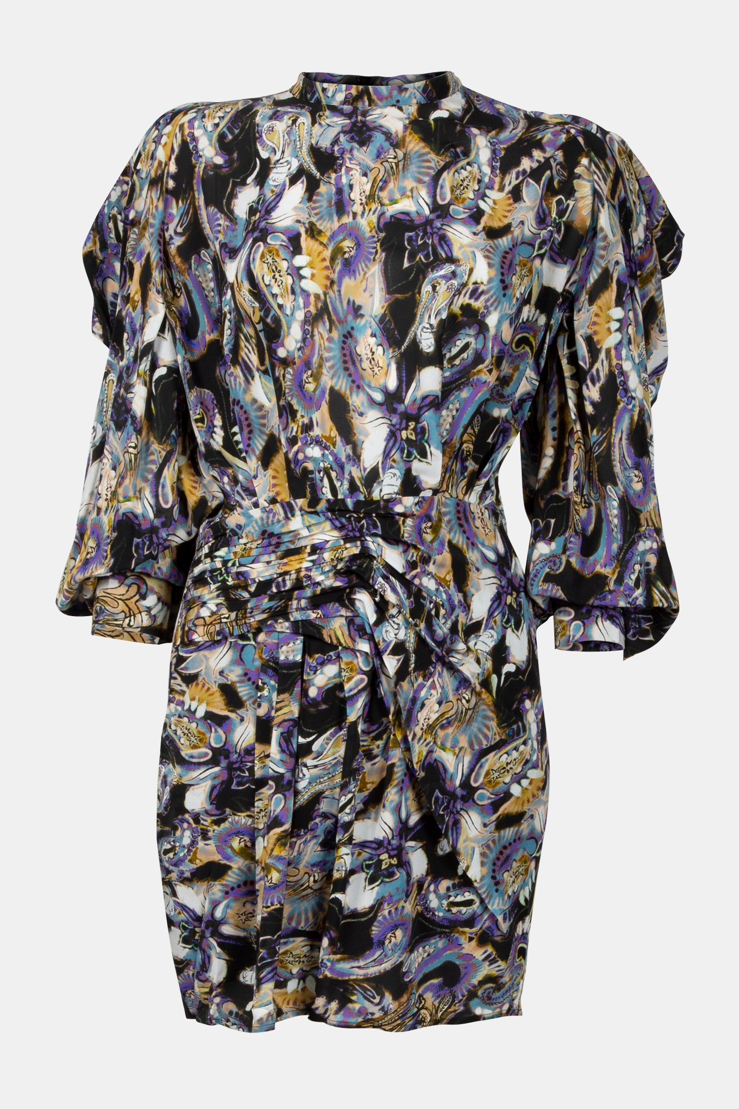 MERERASPE DRESS BLACK/PURPLE 3