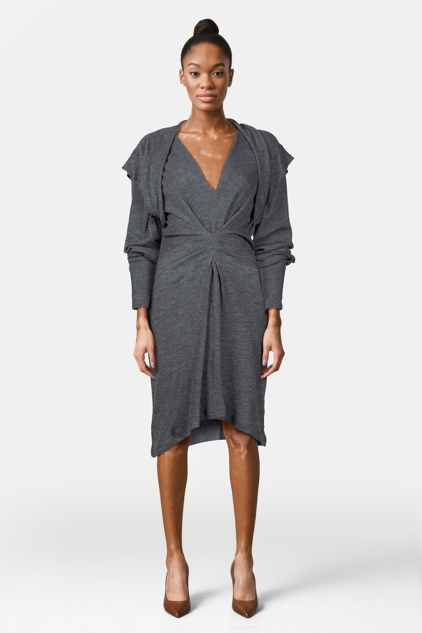 KAMILA DRESS MIXED GREY 1