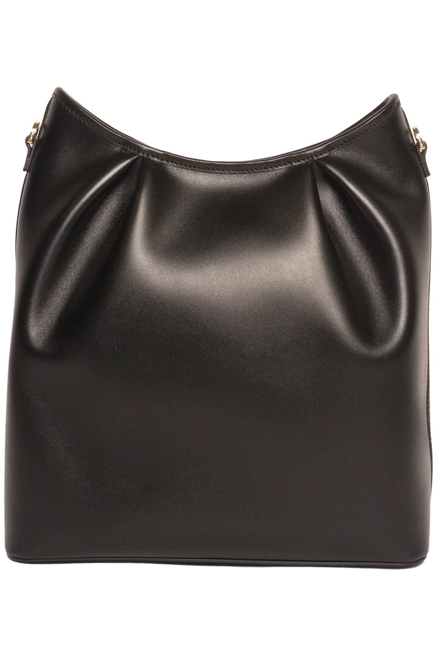 DIMPLE TOTE NORTH SOUTH  LEATHER BLACK 1