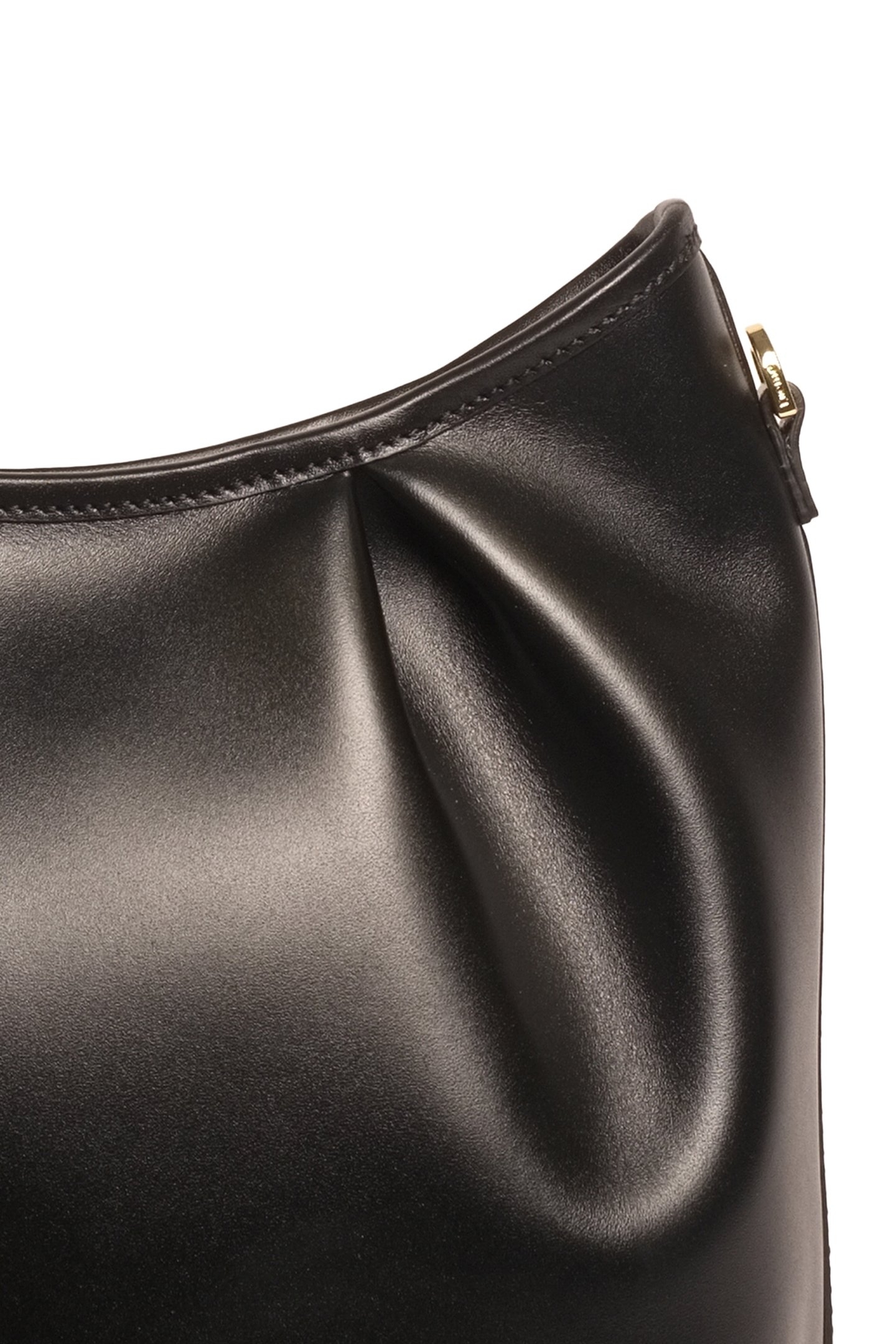DIMPLE TOTE NORTH SOUTH  LEATHER BLACK 2