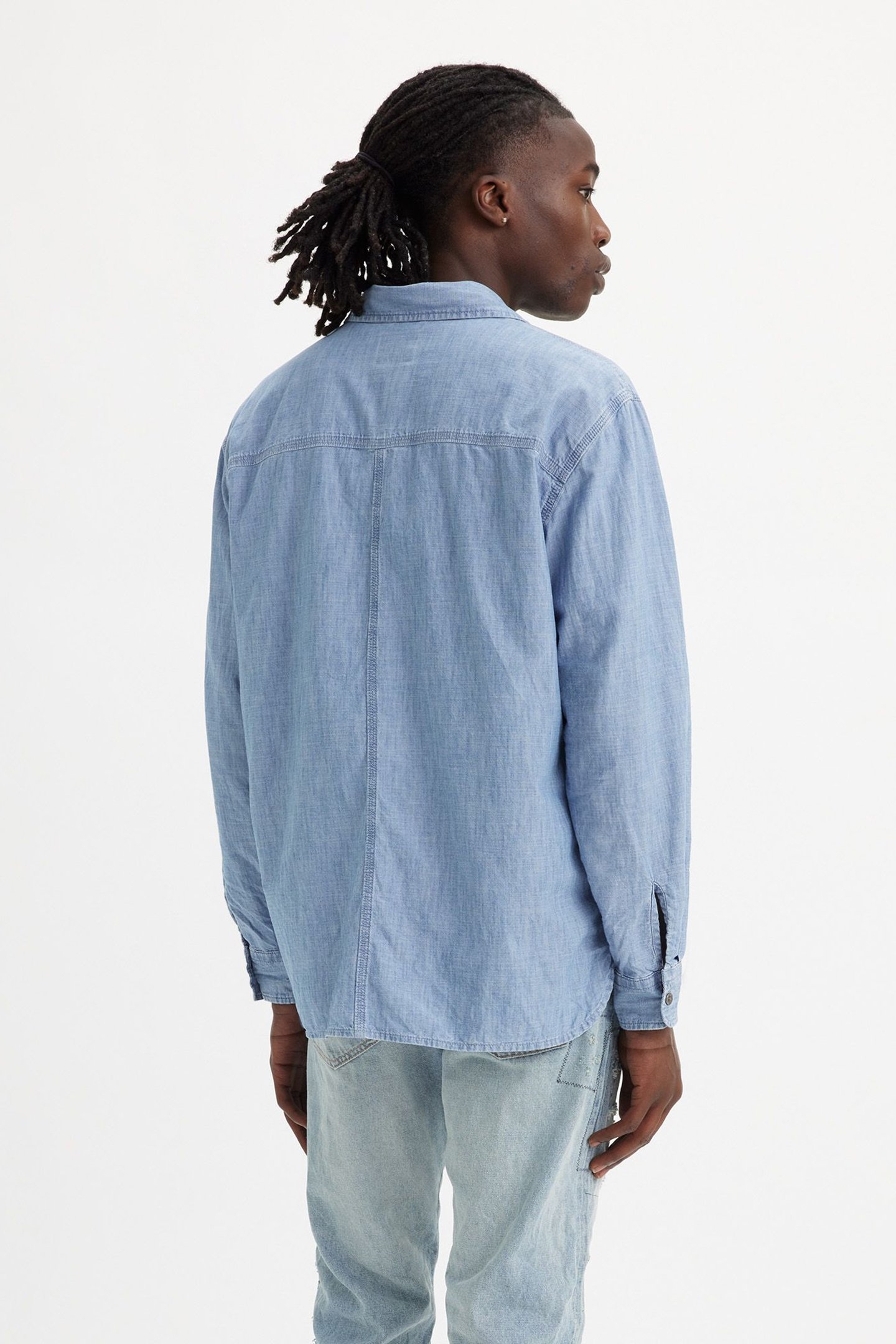 LONG SLEEVE AUBURN WORKER SHIRT BLUE 2