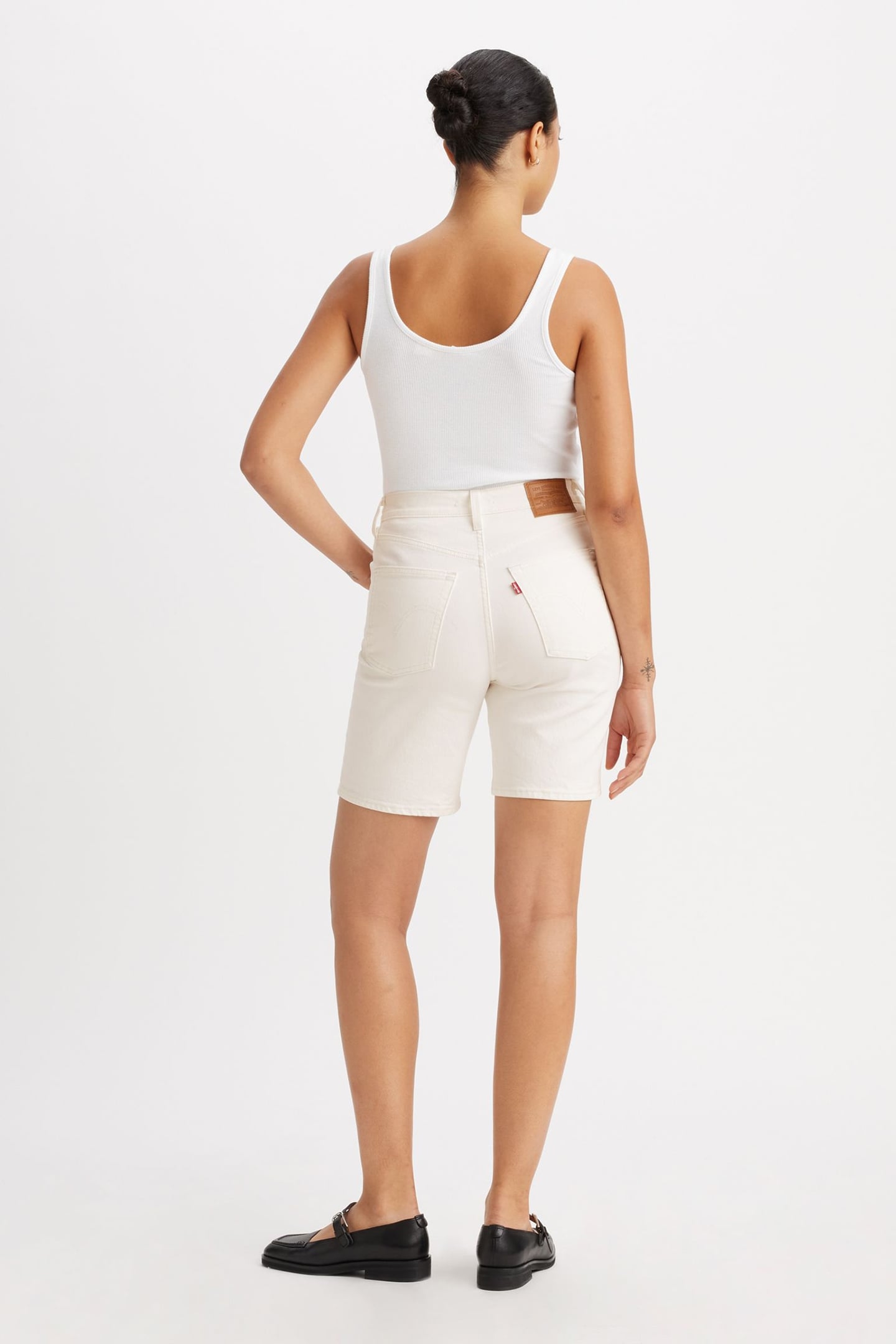 RIBCAGE BERMUDA SHORTS WHITE 3