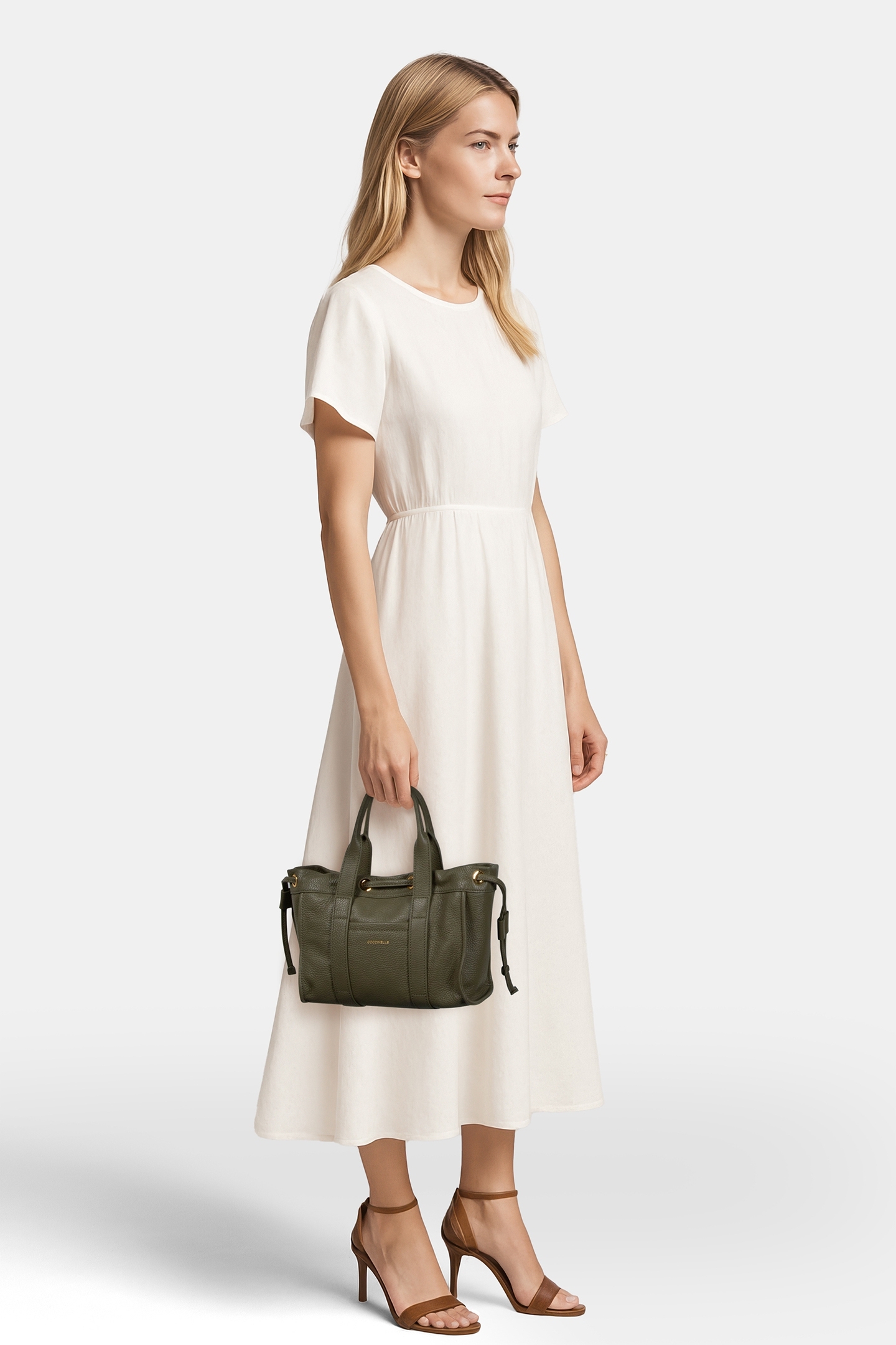 GRAINED LEATHER SMALL TOTE BAG 1