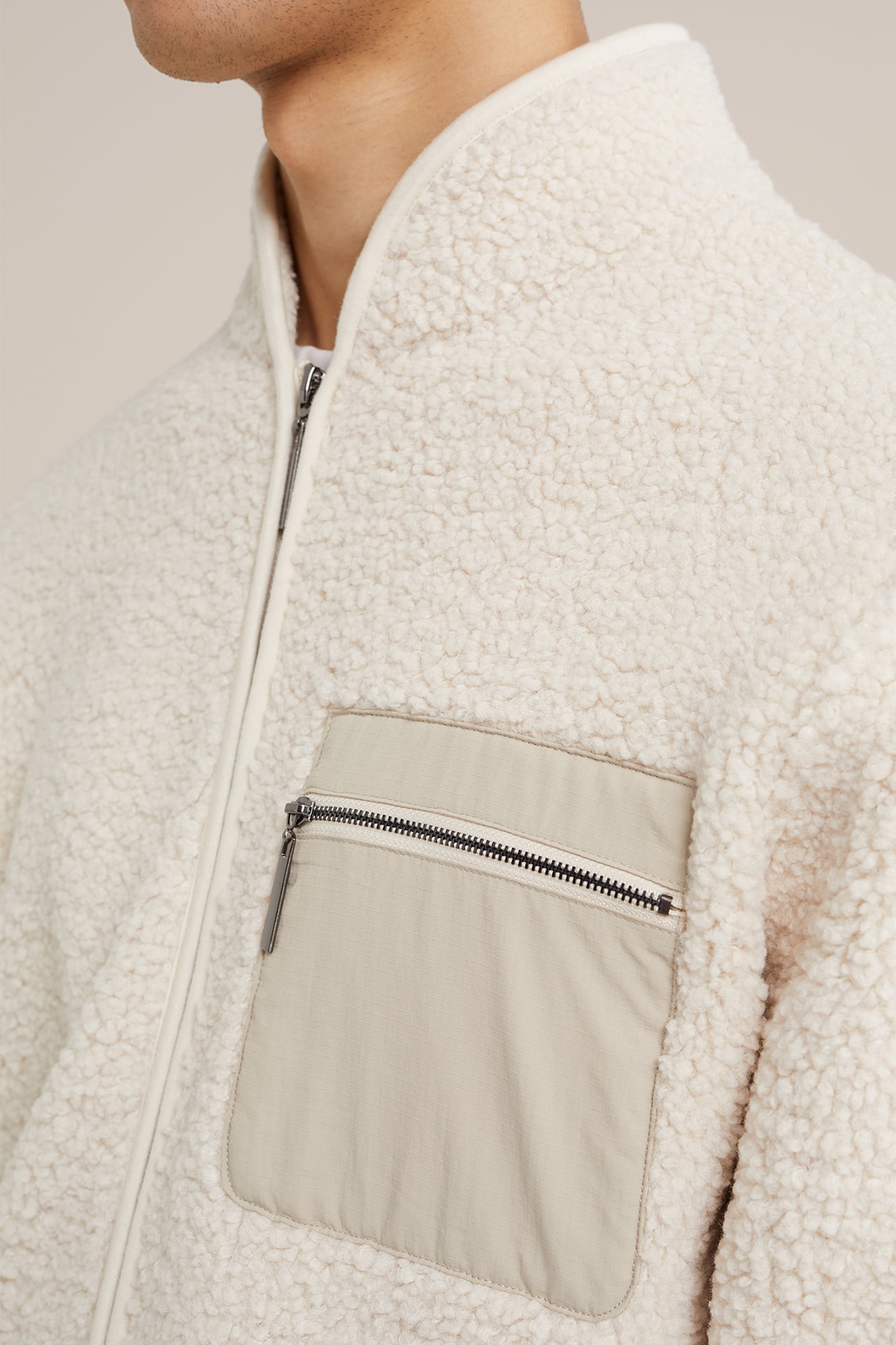 CARDIGAN WITH ZIPPER OFF-WHITE 5