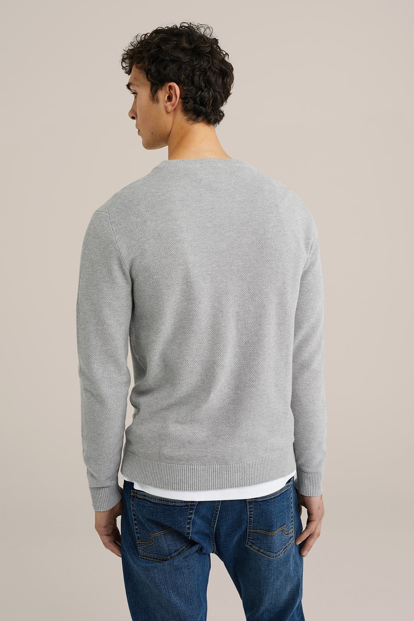PULLOVER BLENDED LIGHT GREY 2