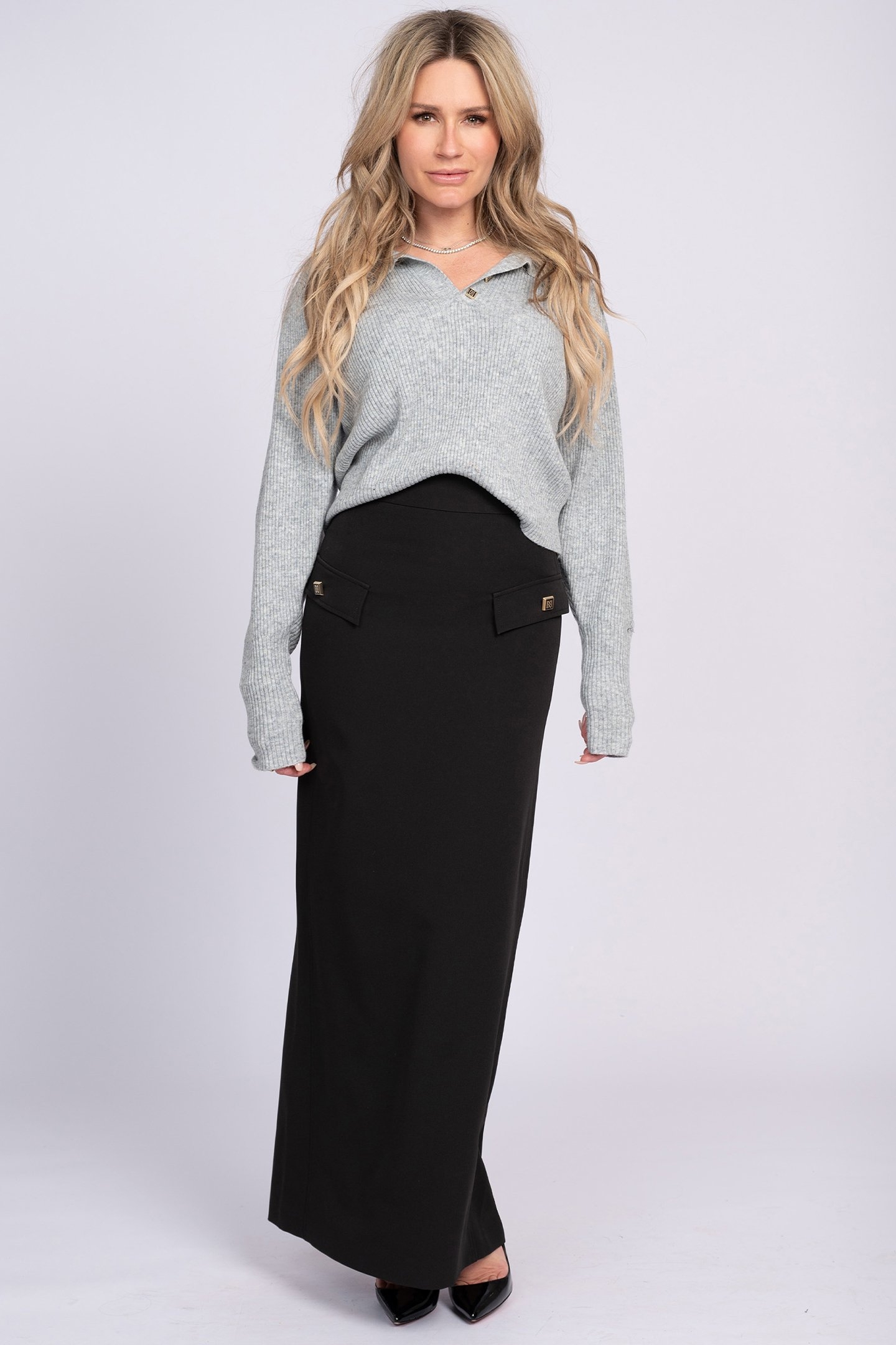 HENDERSON MAXI SKIRT BLACK 1