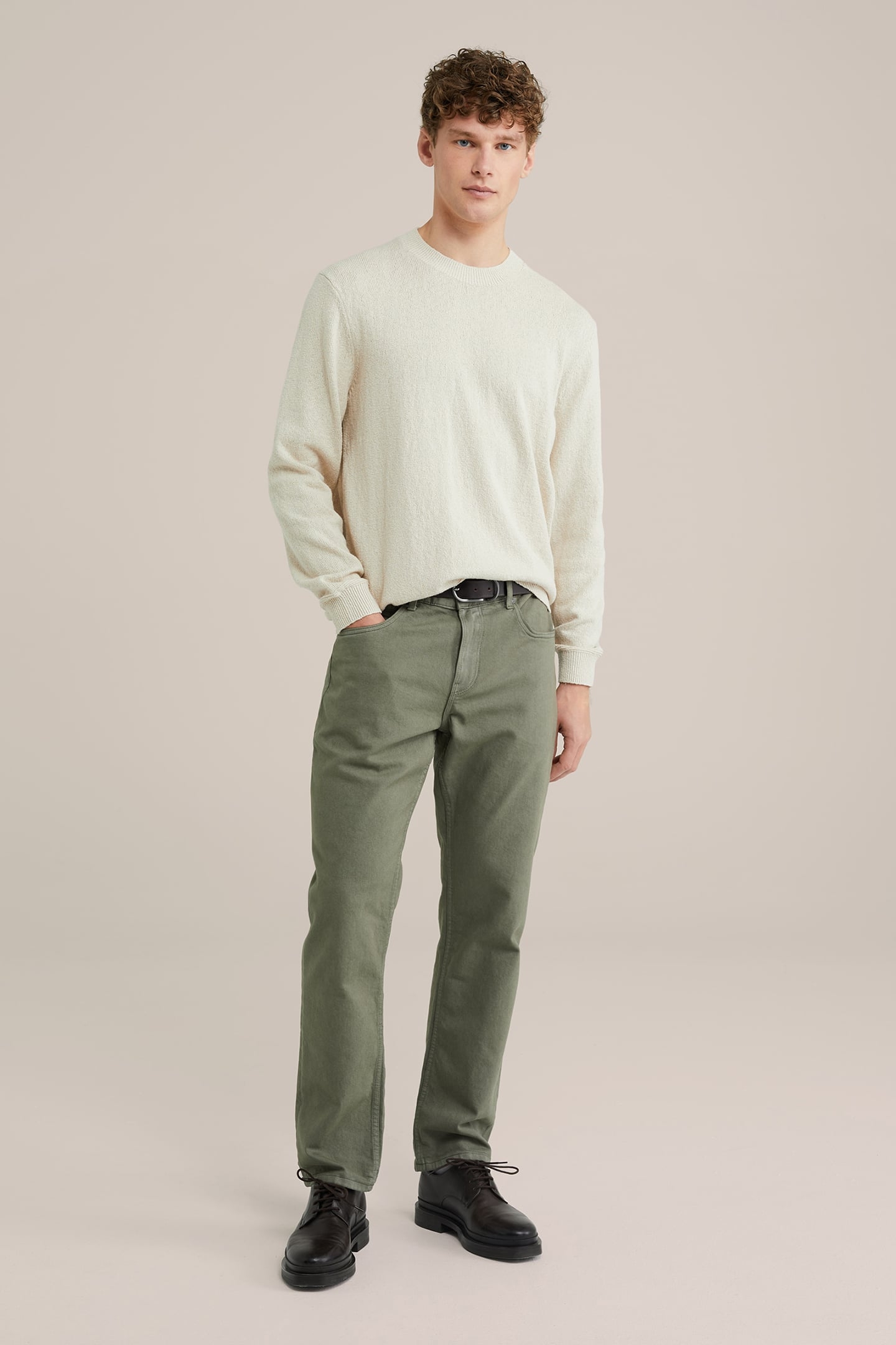 5-POCKET MID WAIST OLIVE GREEN 3