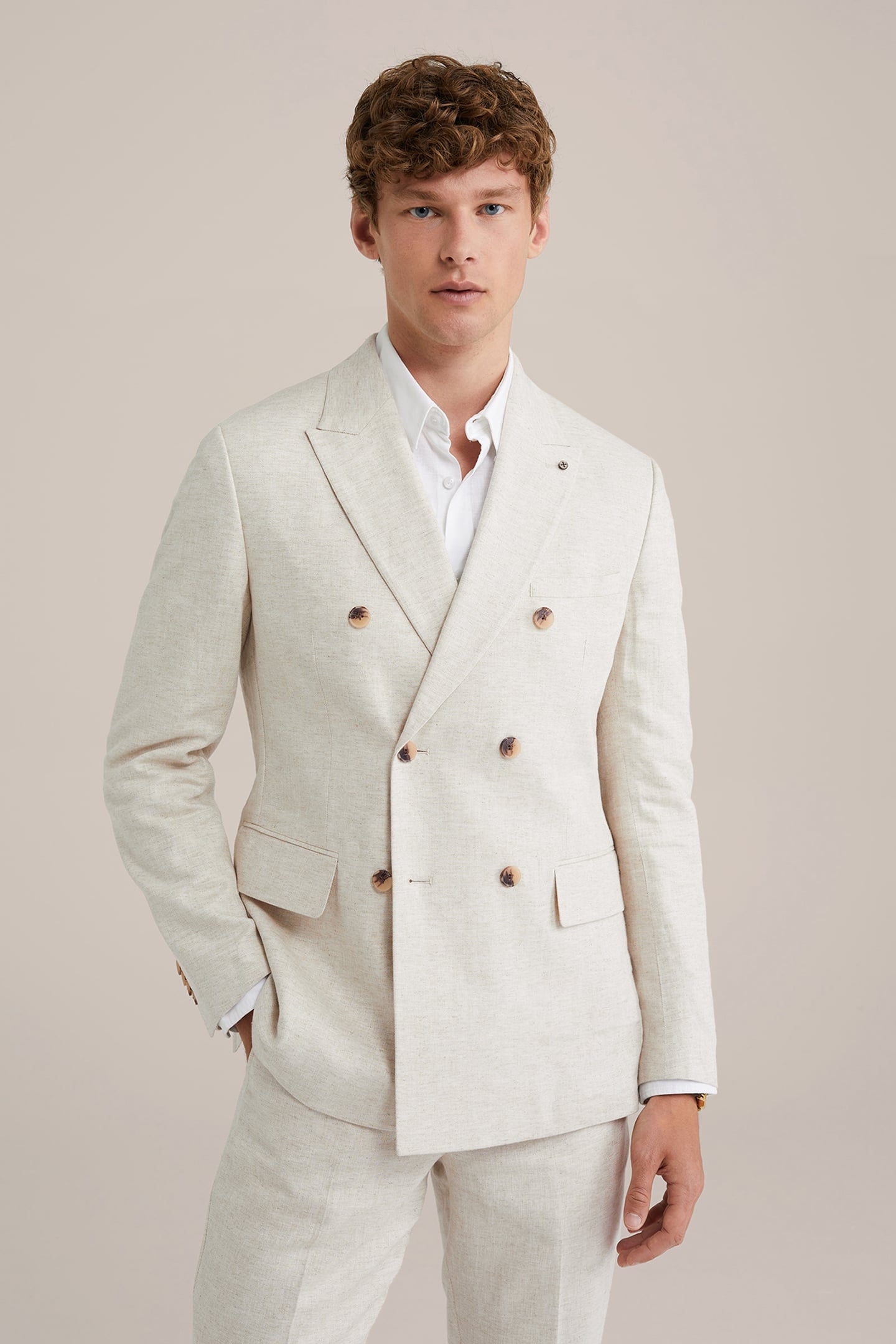 BLAZER DOUBLE BREASTED BEIGE 1