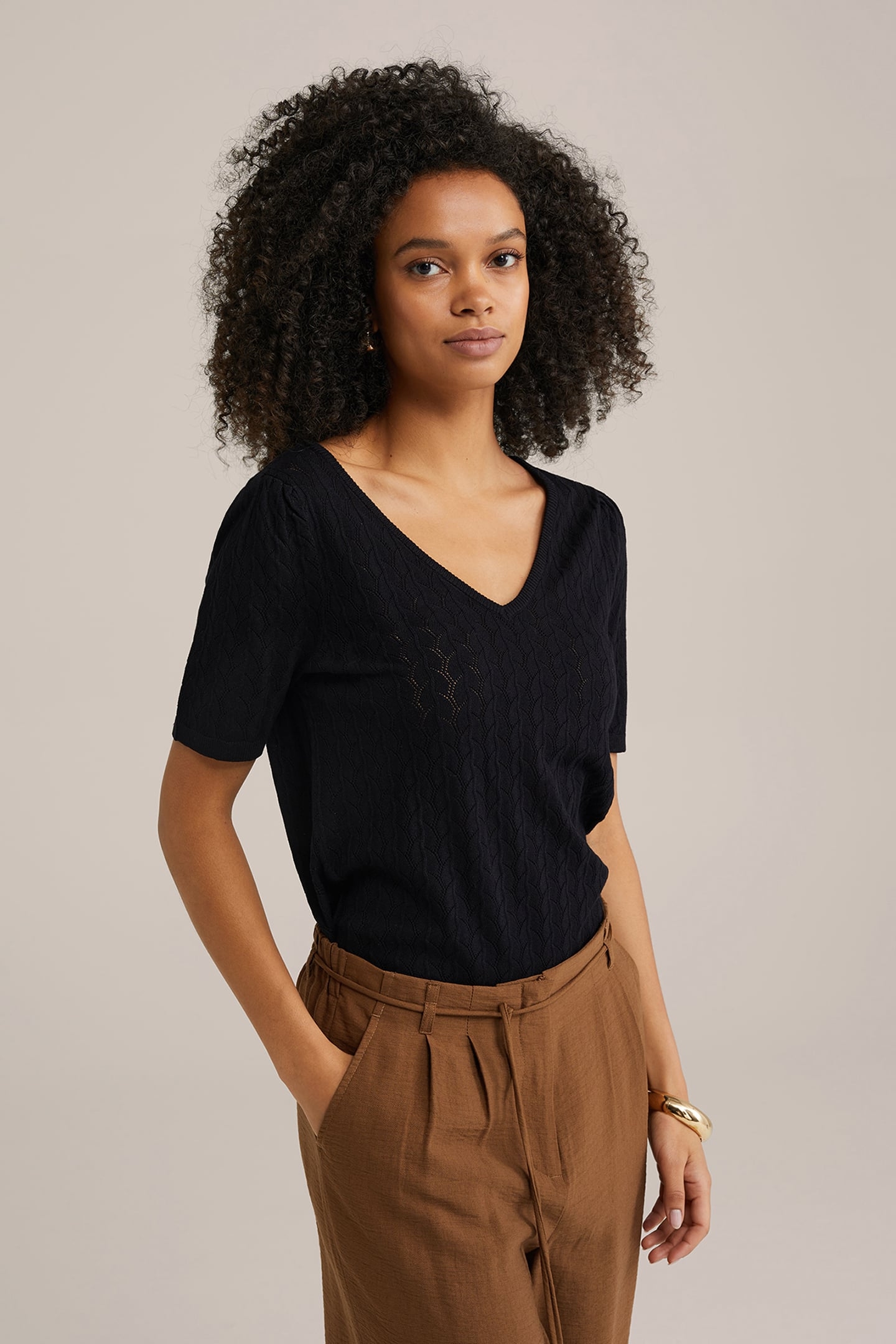 KNITTED PULLOVER BLACK 1