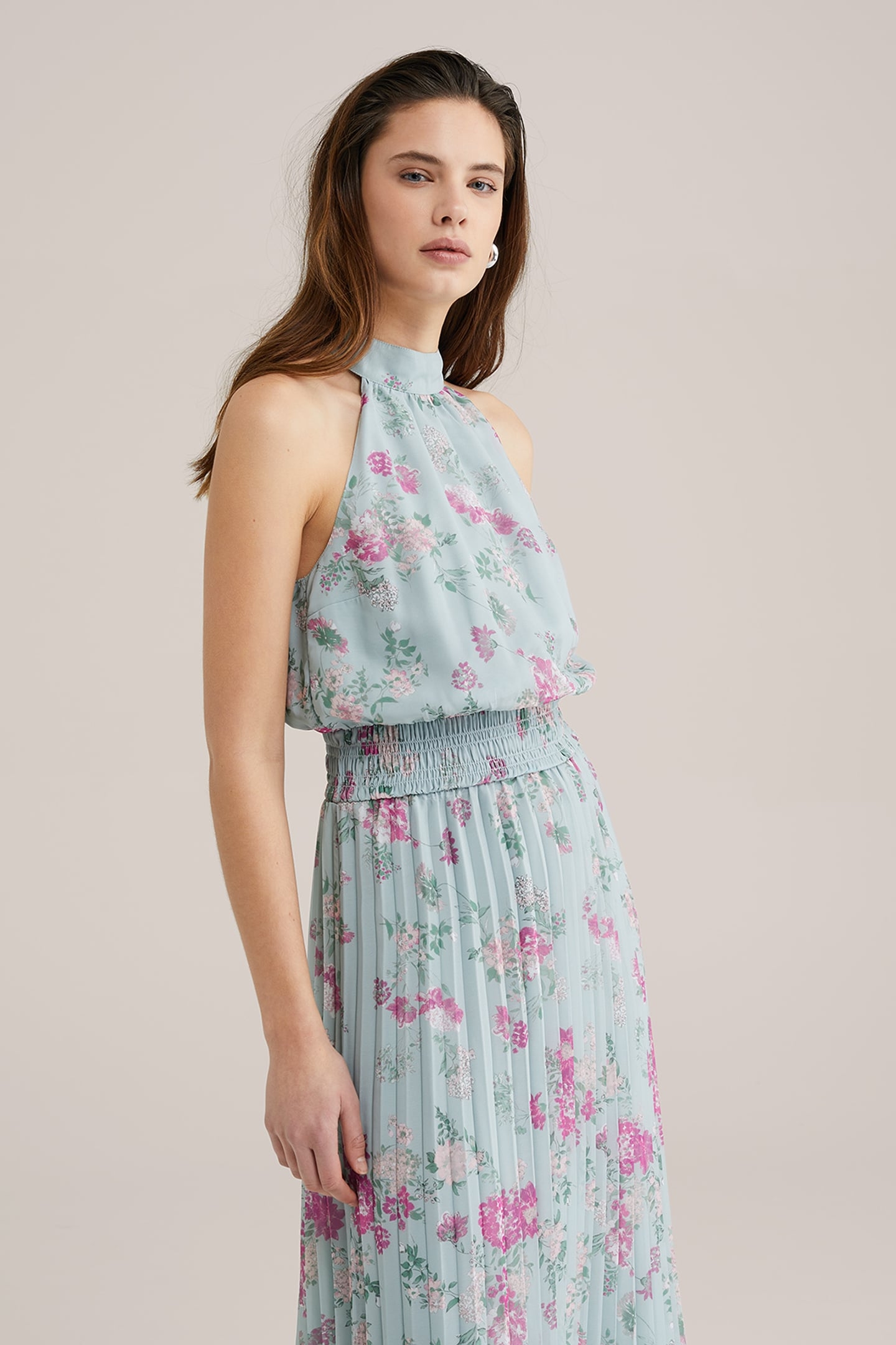 DRESS MID LENGTH LIGHT GREEN 4