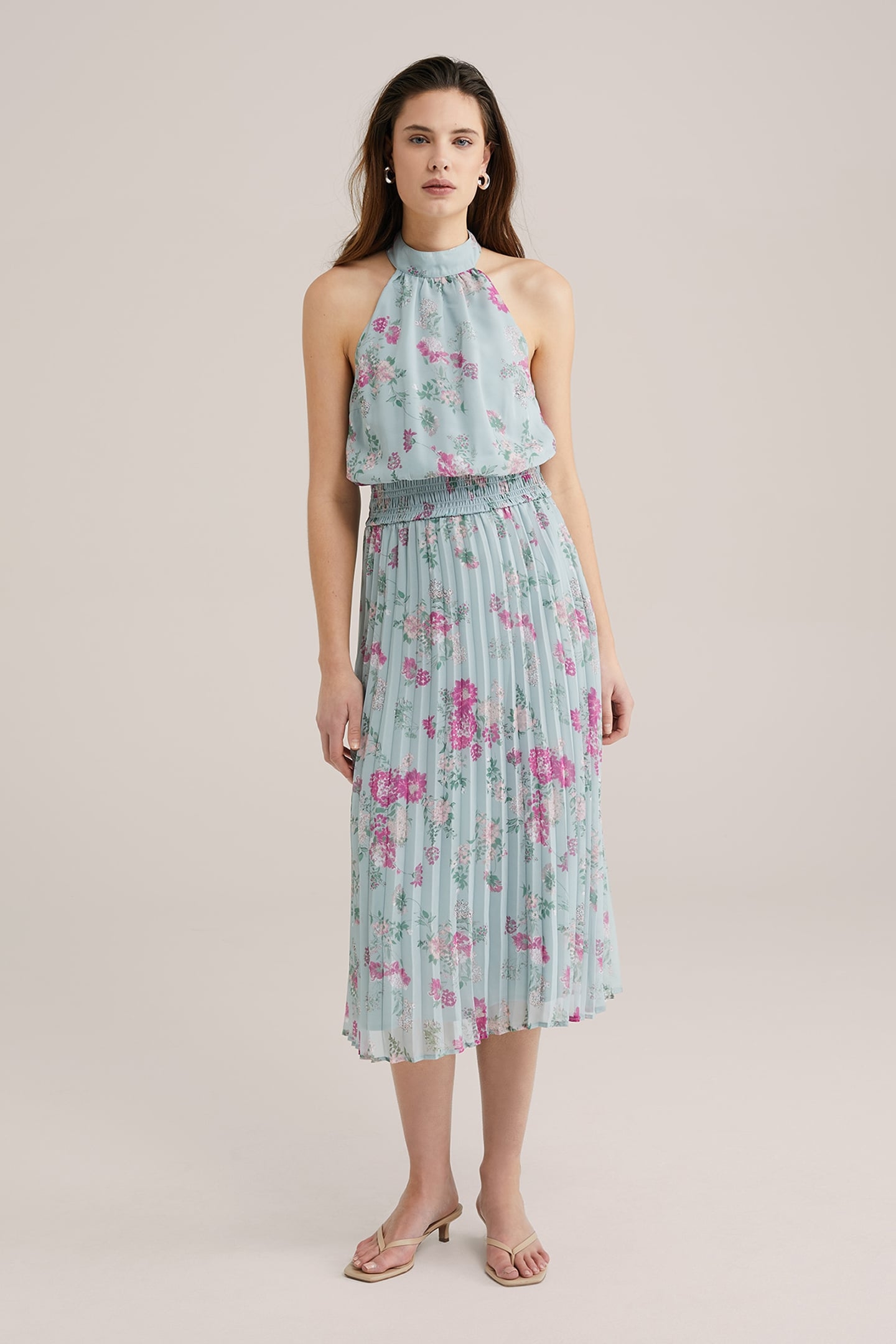 DRESS MID LENGTH LIGHT GREEN 1