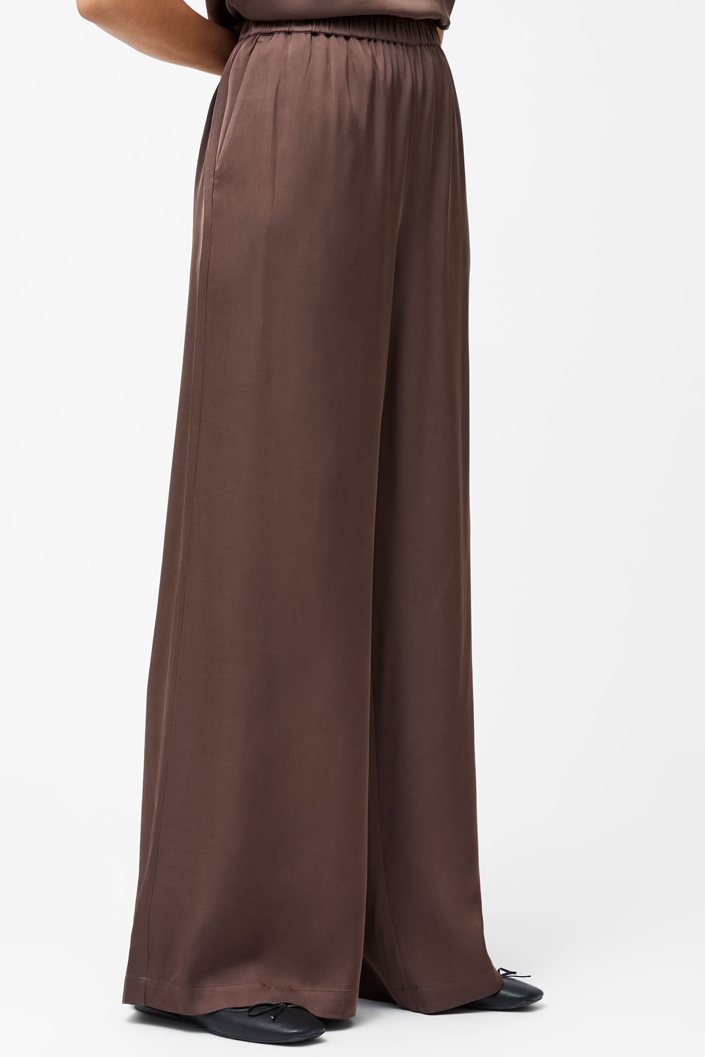 SERA SATIN ELASTICATED TRSR WALNUT BROWN 4