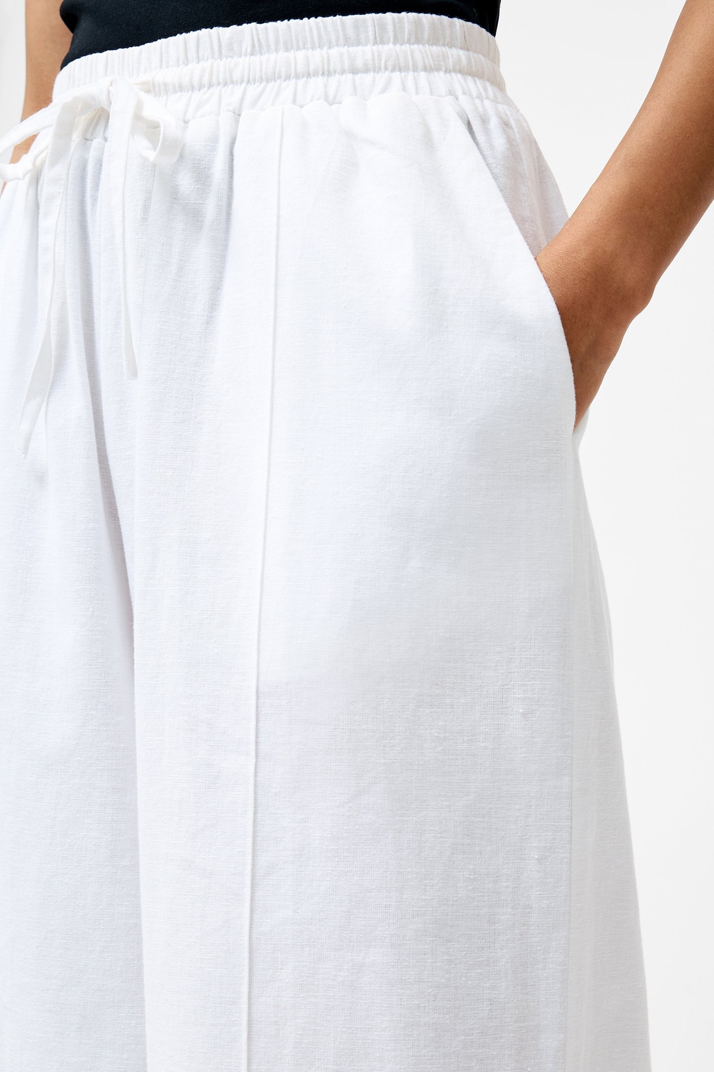 CLARE LINEN BLEND TROUSER LINEN WHITE 4