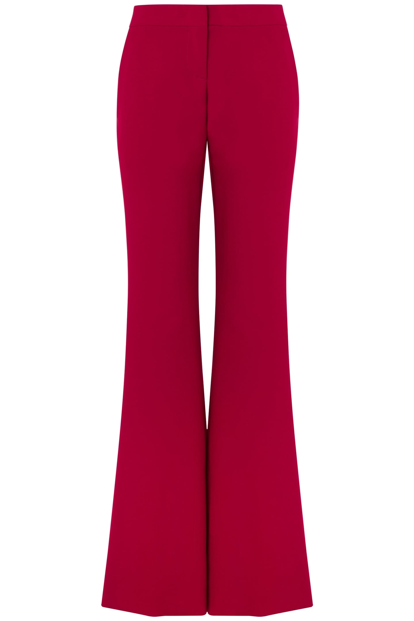 FLARE CREPE TROUSERS RED 3