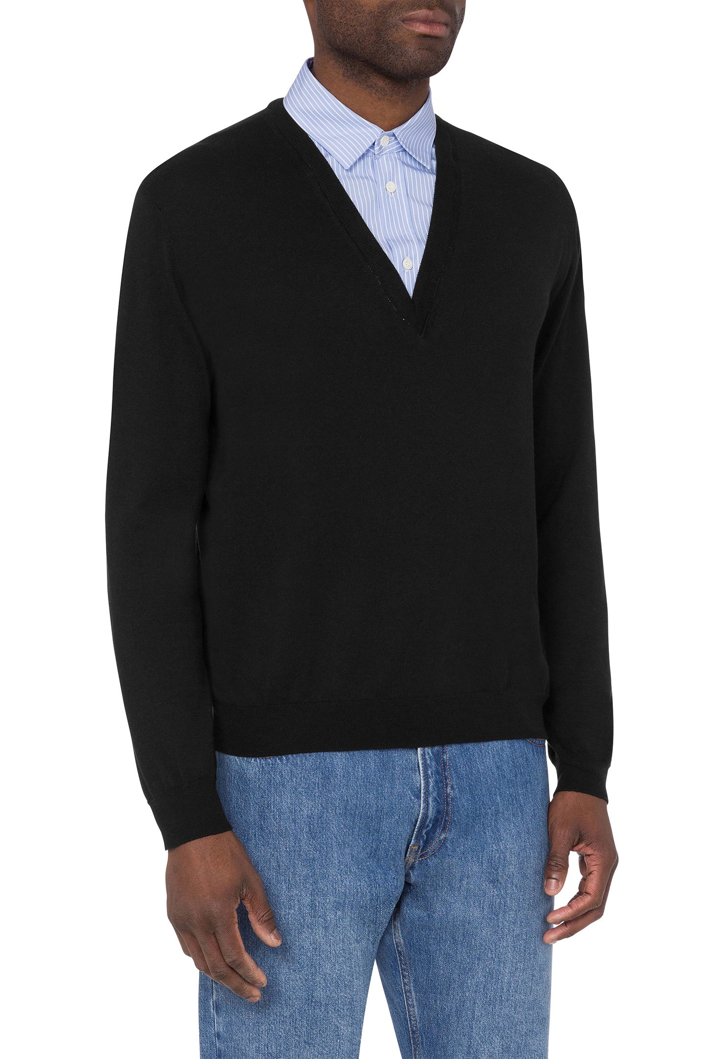 UPSIDE DOWN LOGO JERSEY BLACK 1