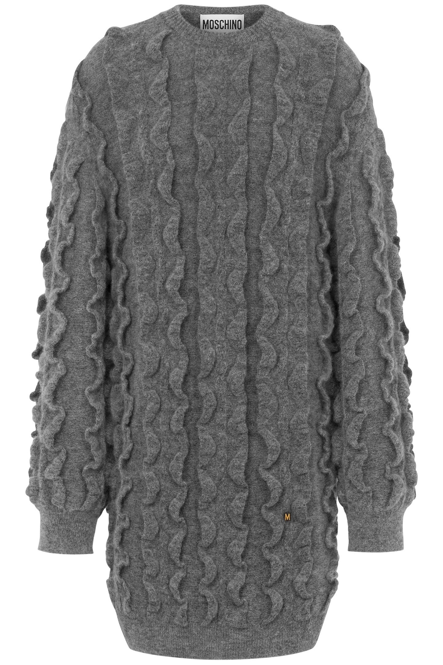 GOLDEN M STRETCH MOHAIR DRESS GREY 1