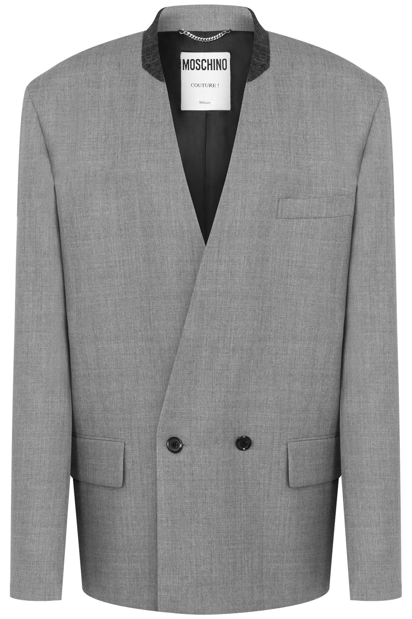 YARN-DYED WOOL CANVAS JACKET GREY 3