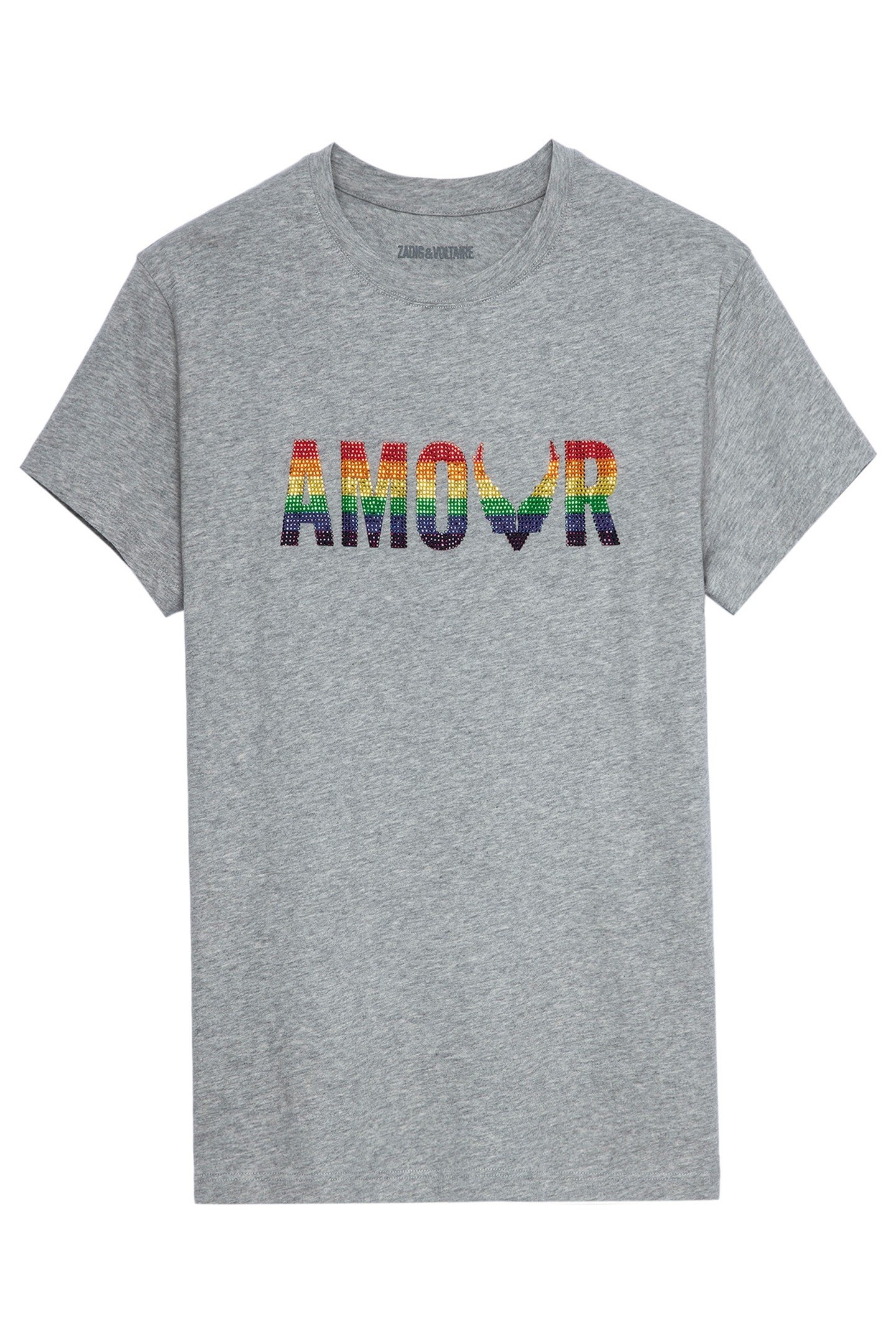 ZOE AMOUR WINGS T-SHIRT GRIS CHINE 5