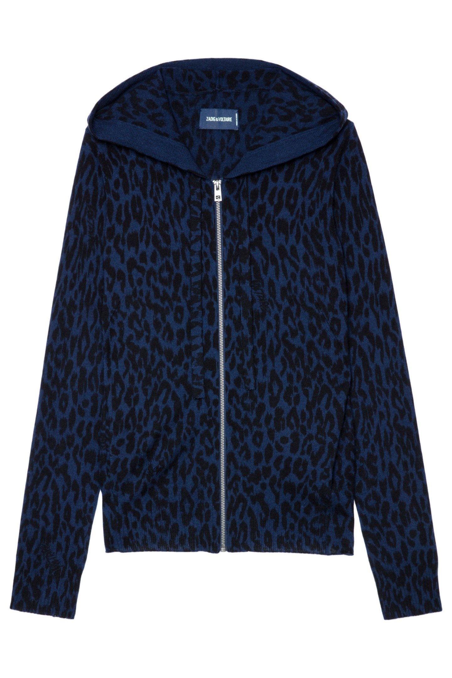 CASSY LEOPARD PRINT CASHMERE CARDIGAN ENCRE 4