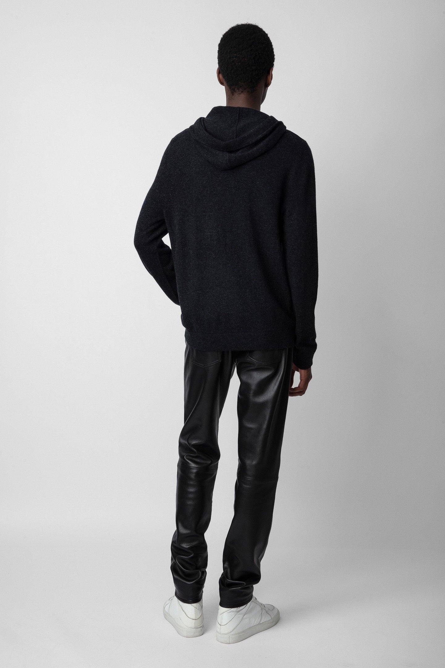 CLAY ENGRAVED WORDING SWEATER ANTHRACITE 3