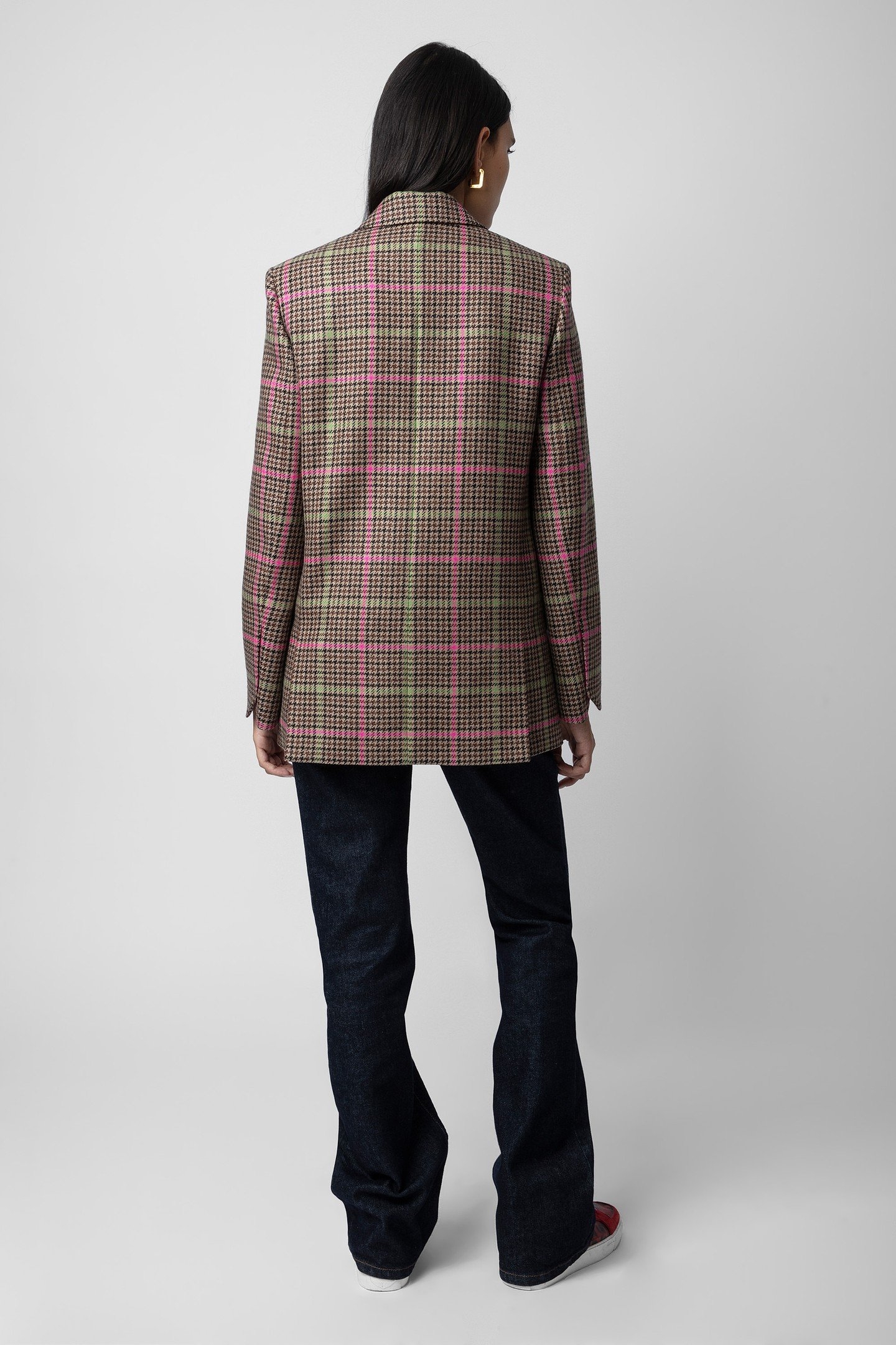 VOW CHECK WOOL BLAZER CHESNUT 4