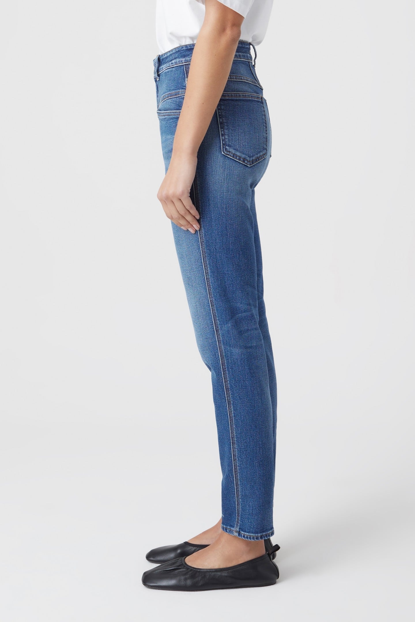 PEDAL PUSHER JEANS MID BLUE 6