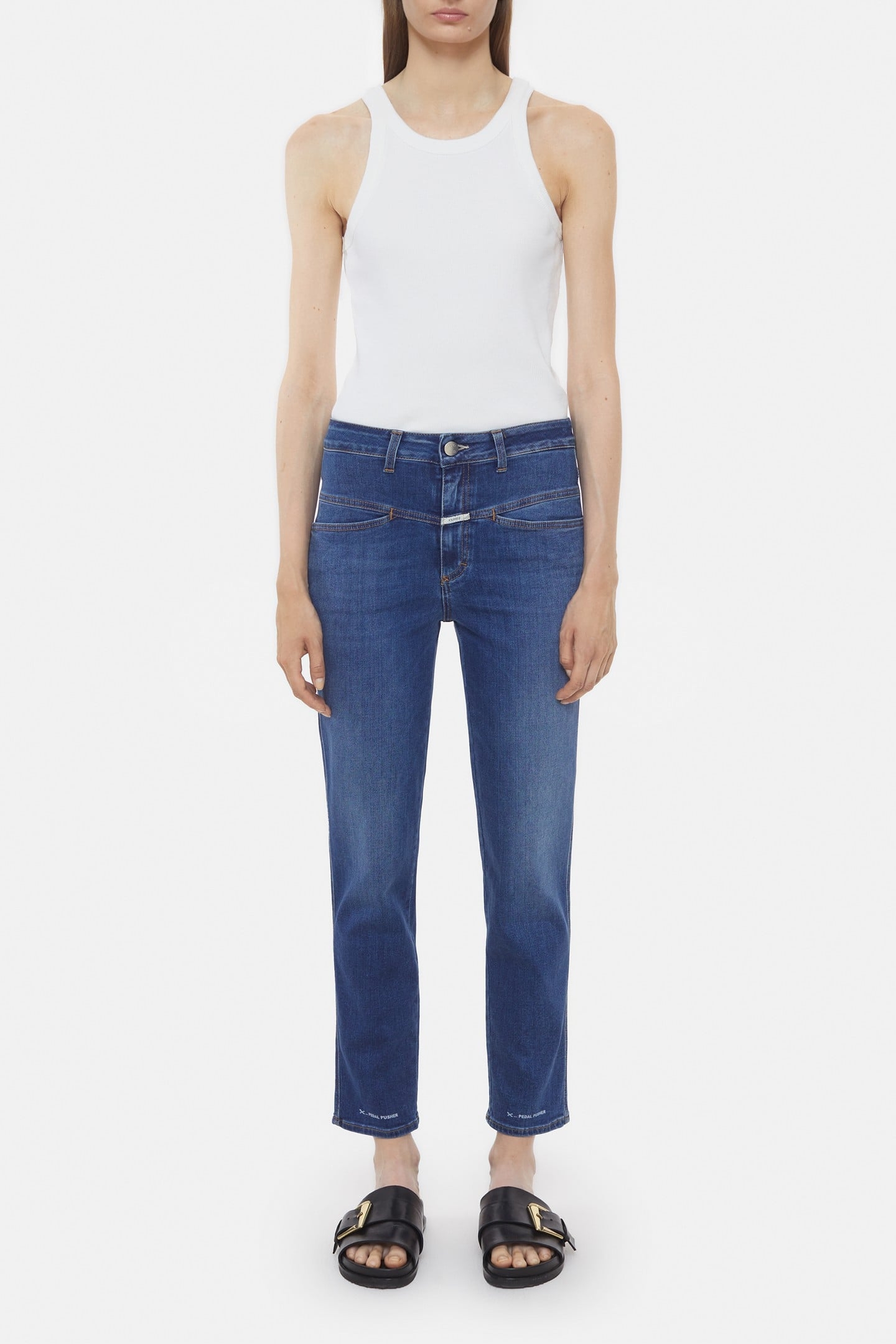 PEDAL PUSHER JEANS MID BLUE 3